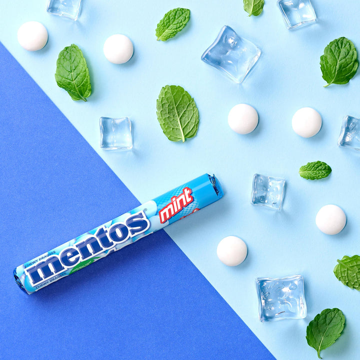 Mentos Mint Chewy Dragees - 40 x 38g Sugar-Free Mints
