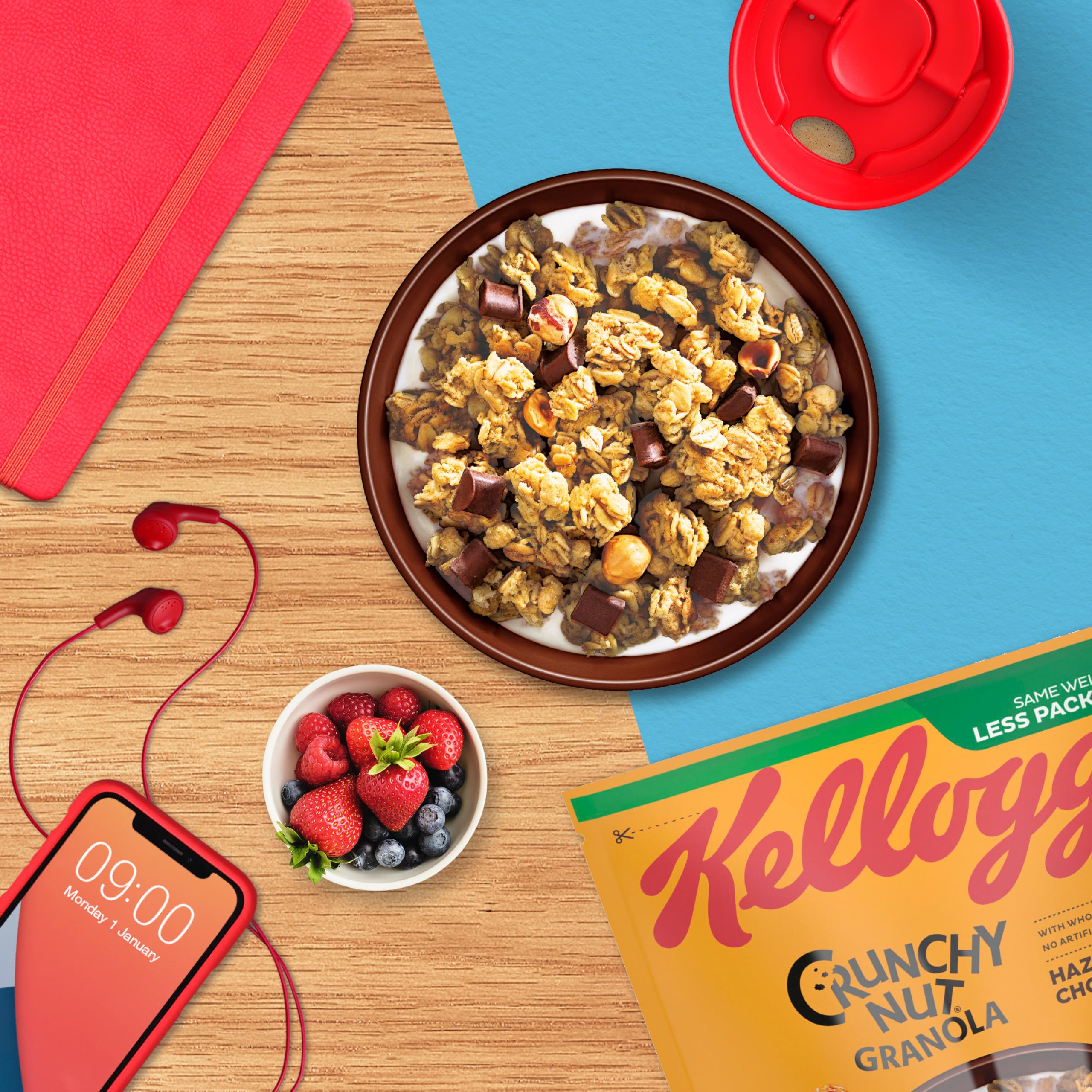 Kellogg's Crunchy Nut Hazelnuts & Chocolate Granola, 600g 4