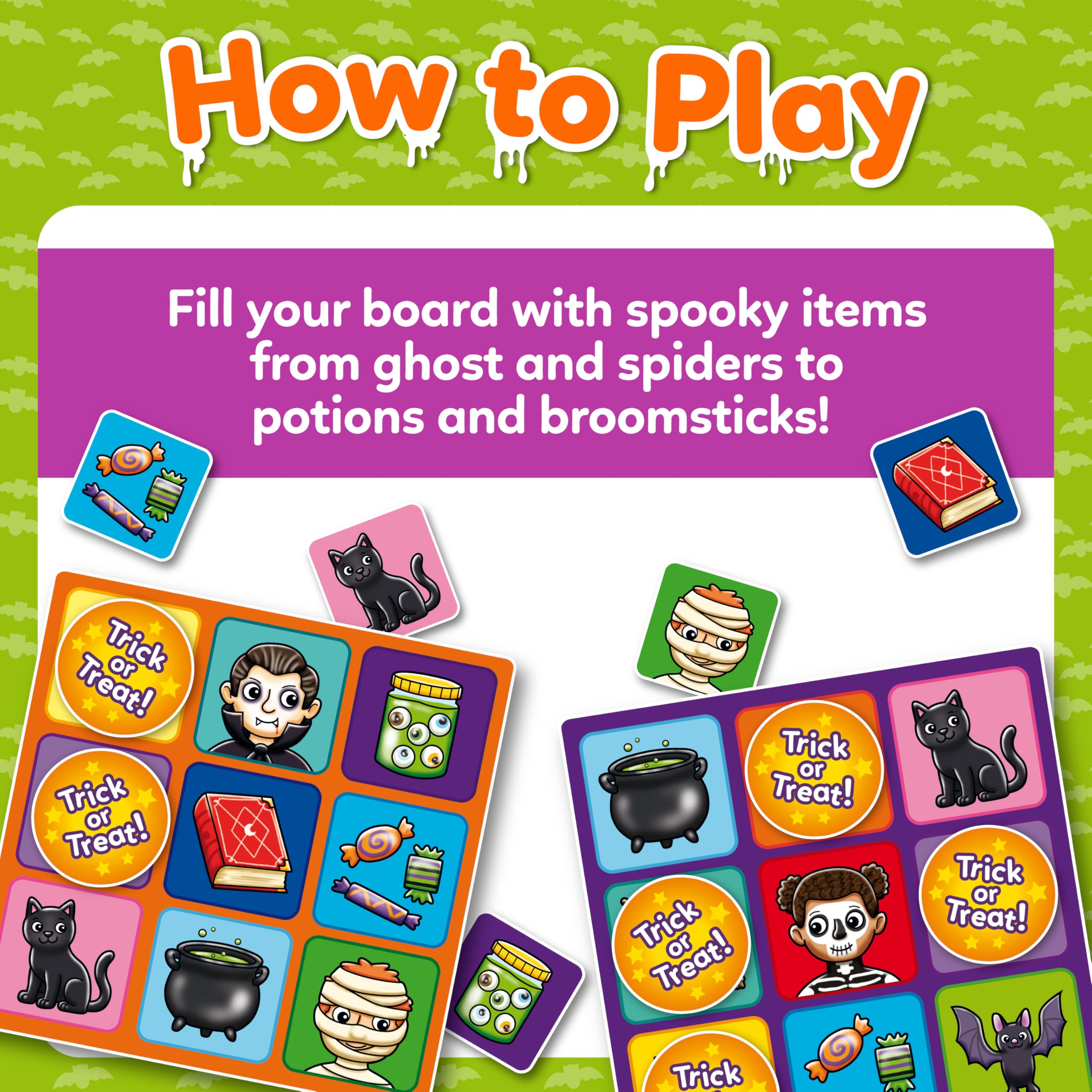 Orchard Toys Halloween Bingo – Compact Travel Board Game for Kids 6
