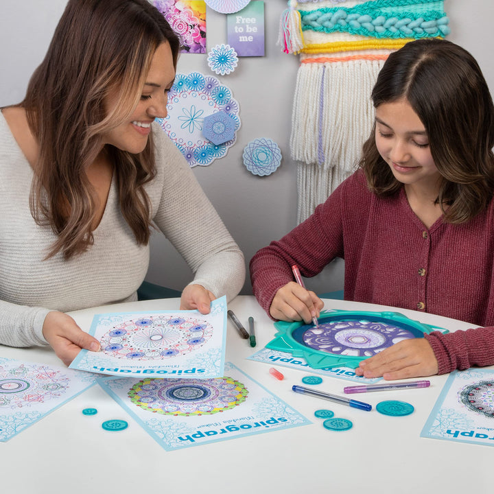 Mandala Spirograph Set - Create Artistic Designs with 15-Piece Kit for Ages 8+