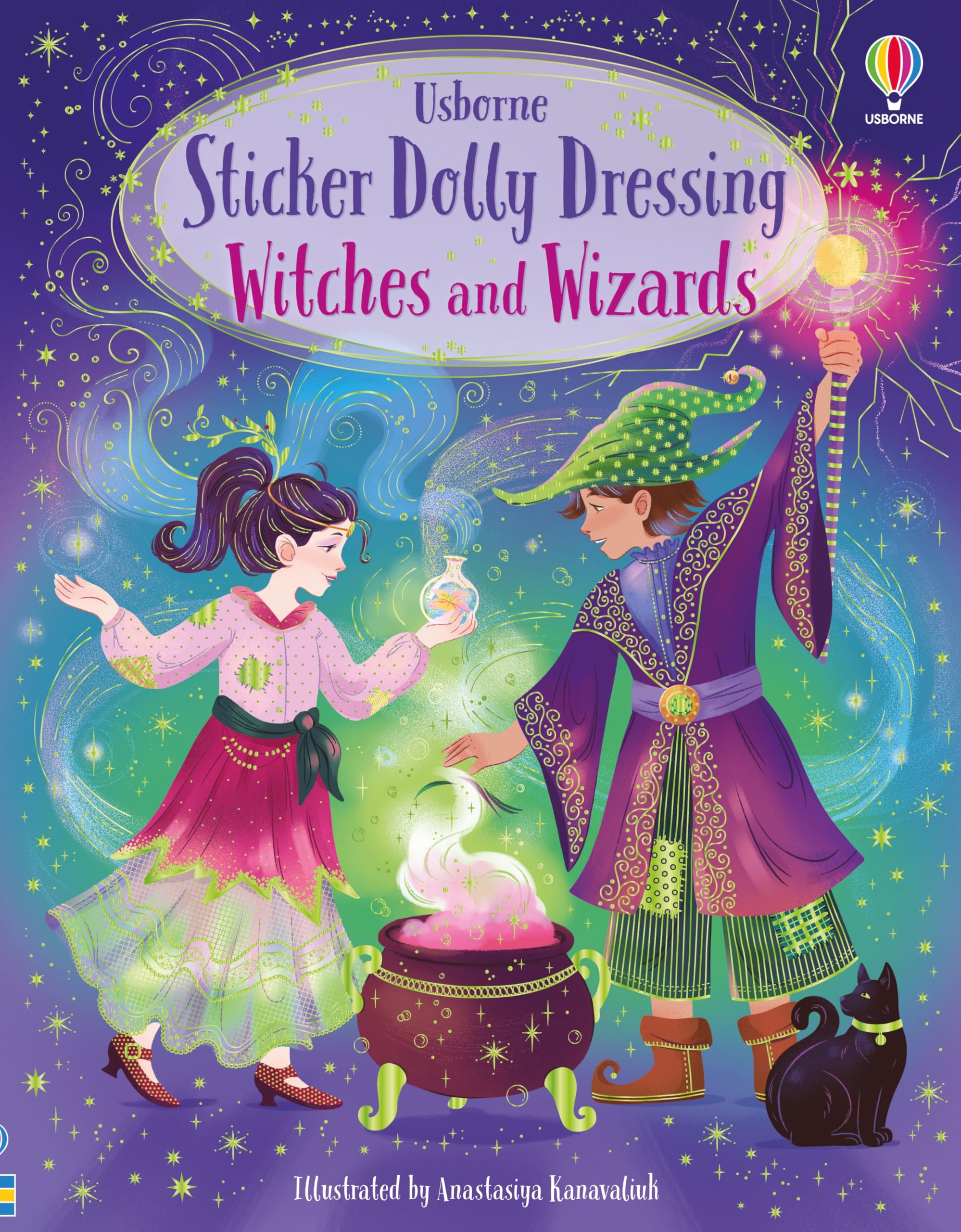 Usborne Sticker Dolly Dressing Witches and Wizards - Sticker Book | Ages 5-8 | 44 Pages