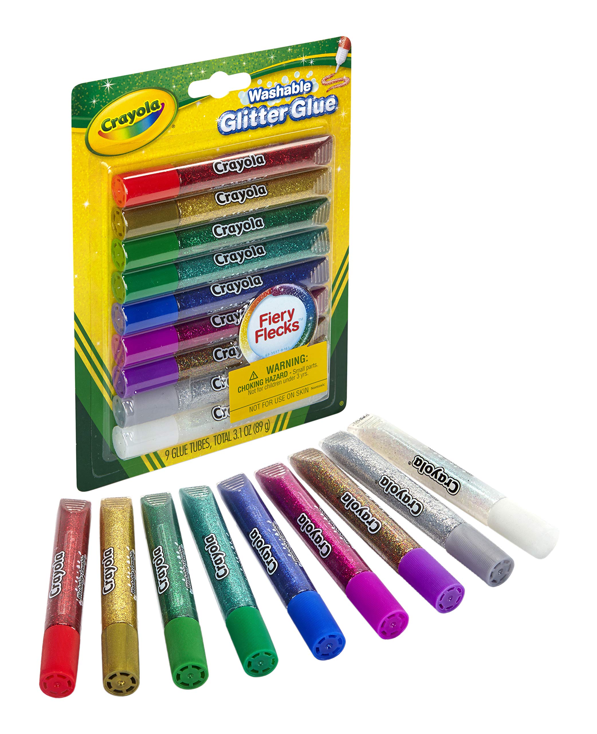 CRAYOLA 9 Count Washable Glitter Glue Set | Assorted Colors | Ages 3+ 3