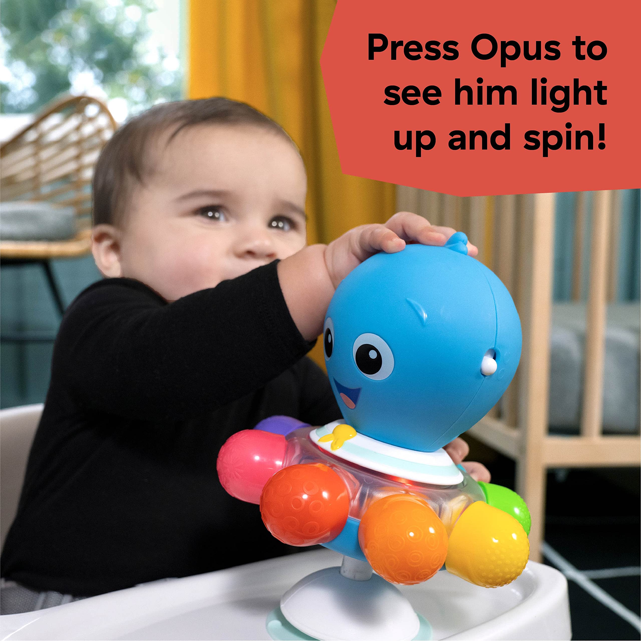 Baby Einstein Ocean Explorers Opus Spin & Sea Activity Toy - Ages 3 Months+ | Suction Cup Base
