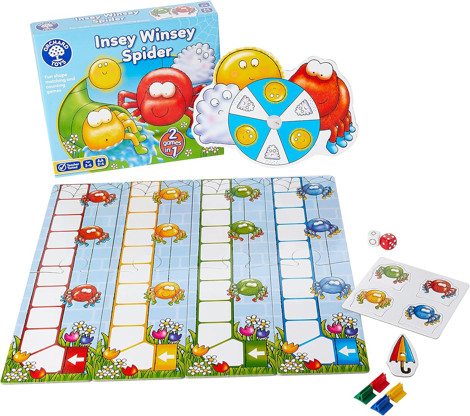 Orchard Toys Insey Winsey Spider Board Game 1