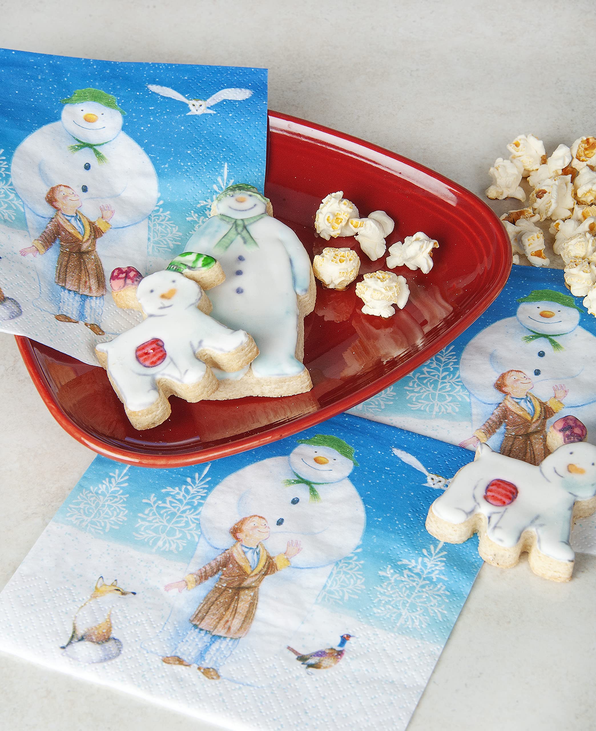 Anniversary House The Snowman Woodland Friends 3-Ply Lunch Napkins 33x33cm | Festive Christmas Party Serviettes | 20 Pack | PJ038 7