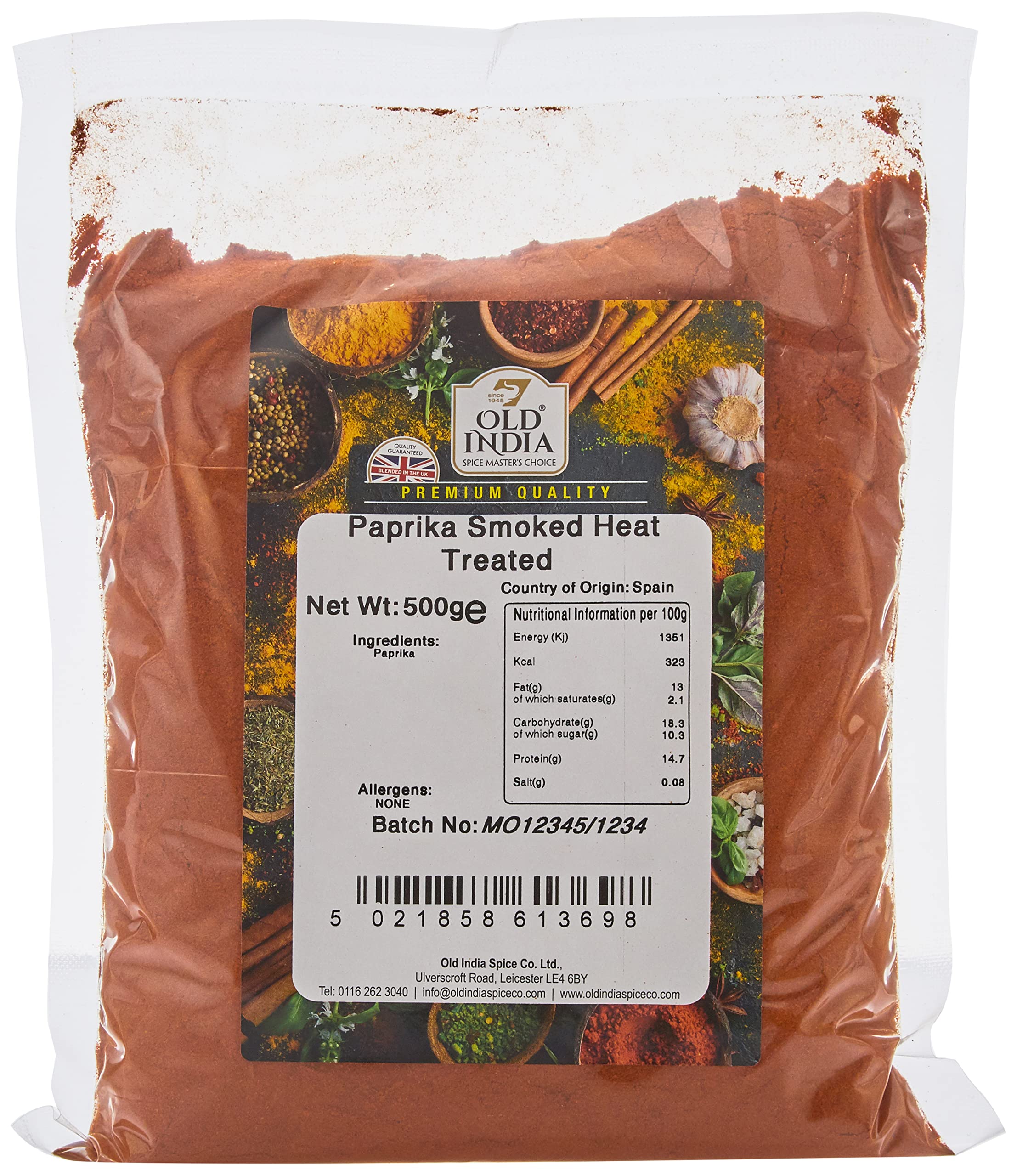 Old India Smoked Heat Treated Paprika Powder - 500g Natural Additive Free Seasoning 1