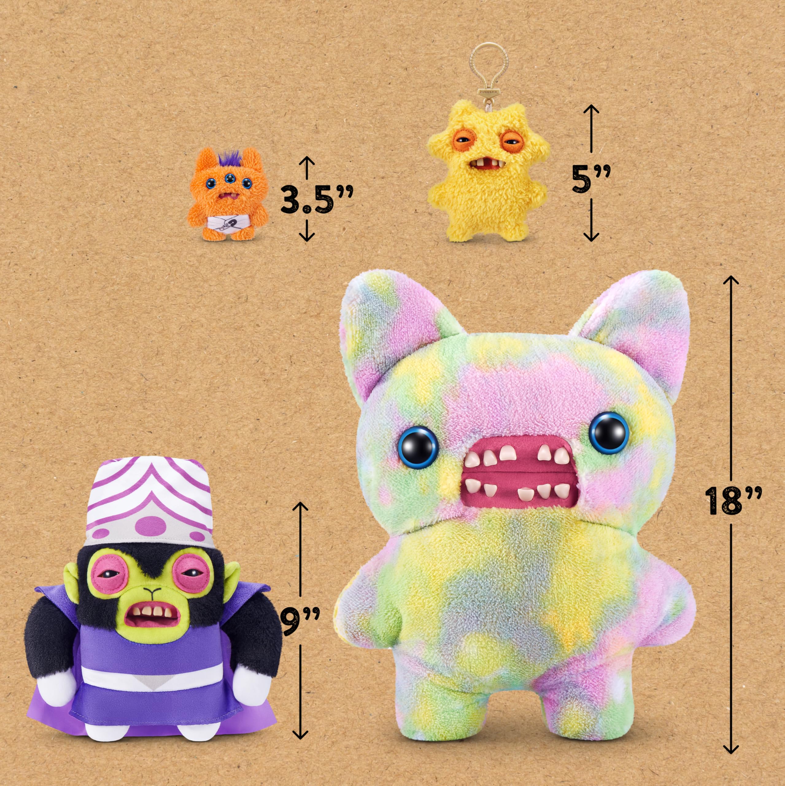 Fuggler Powerpuff Girls Mojo Jojo 9-Inch Plush Toy by ZURU | Polyester | Unisex 7