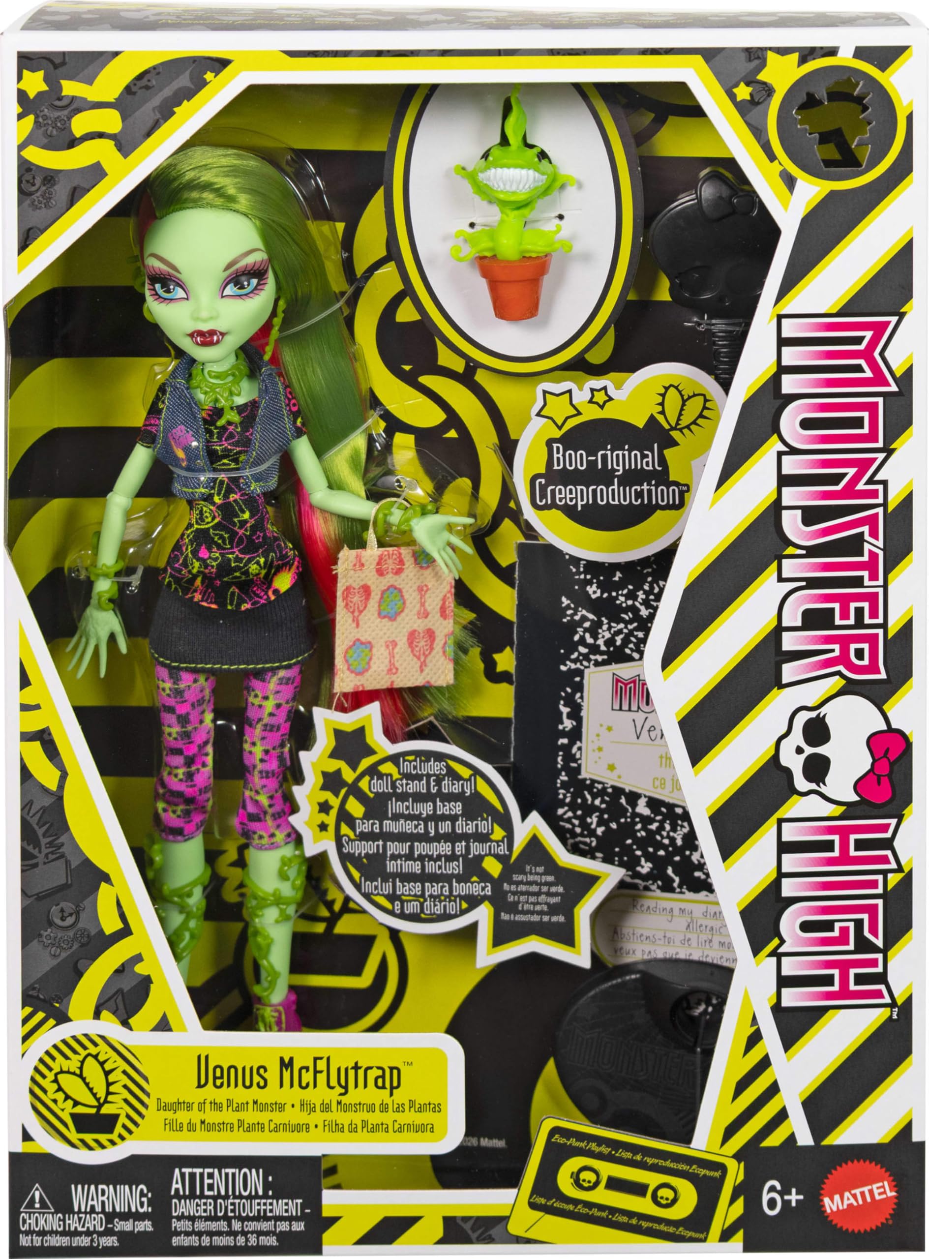 Monster High Boo-riginal Creeproduction Doll - Venus McFlytrap Collectible | Posable | Includes Pet 6