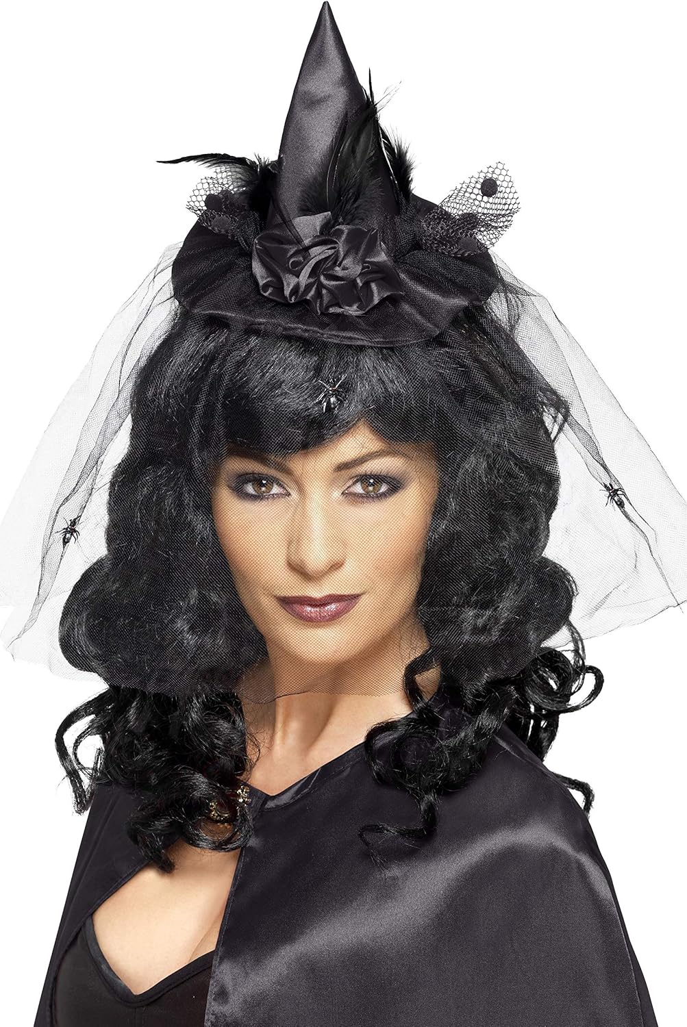 Smiffys Witch Hat Mini - Black Costume Accessory on Headband