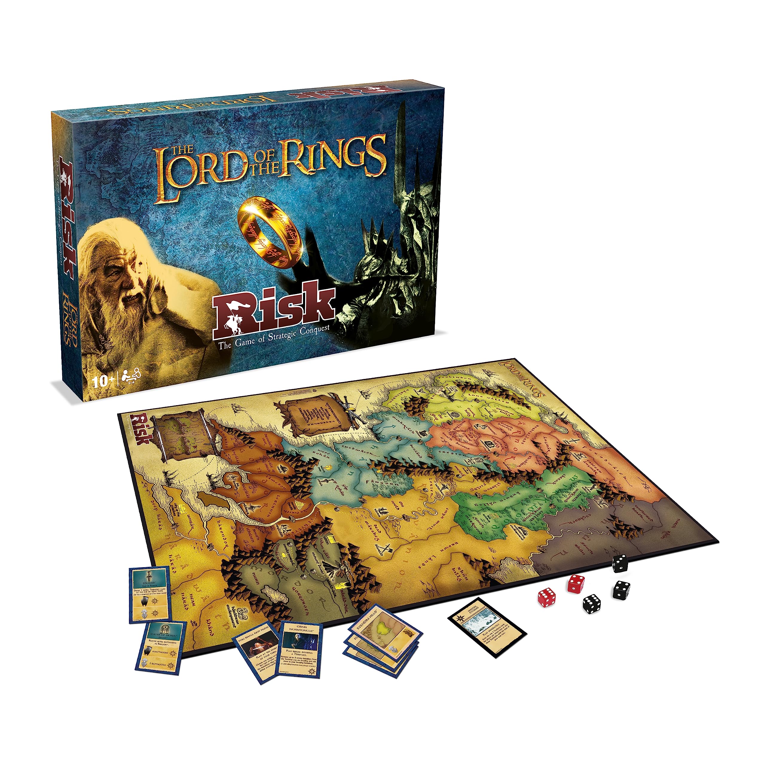 Winning Moves Lord of the Rings RISK Strategy Board Game - Classic Edition, 2-4 Players, Ages 18+