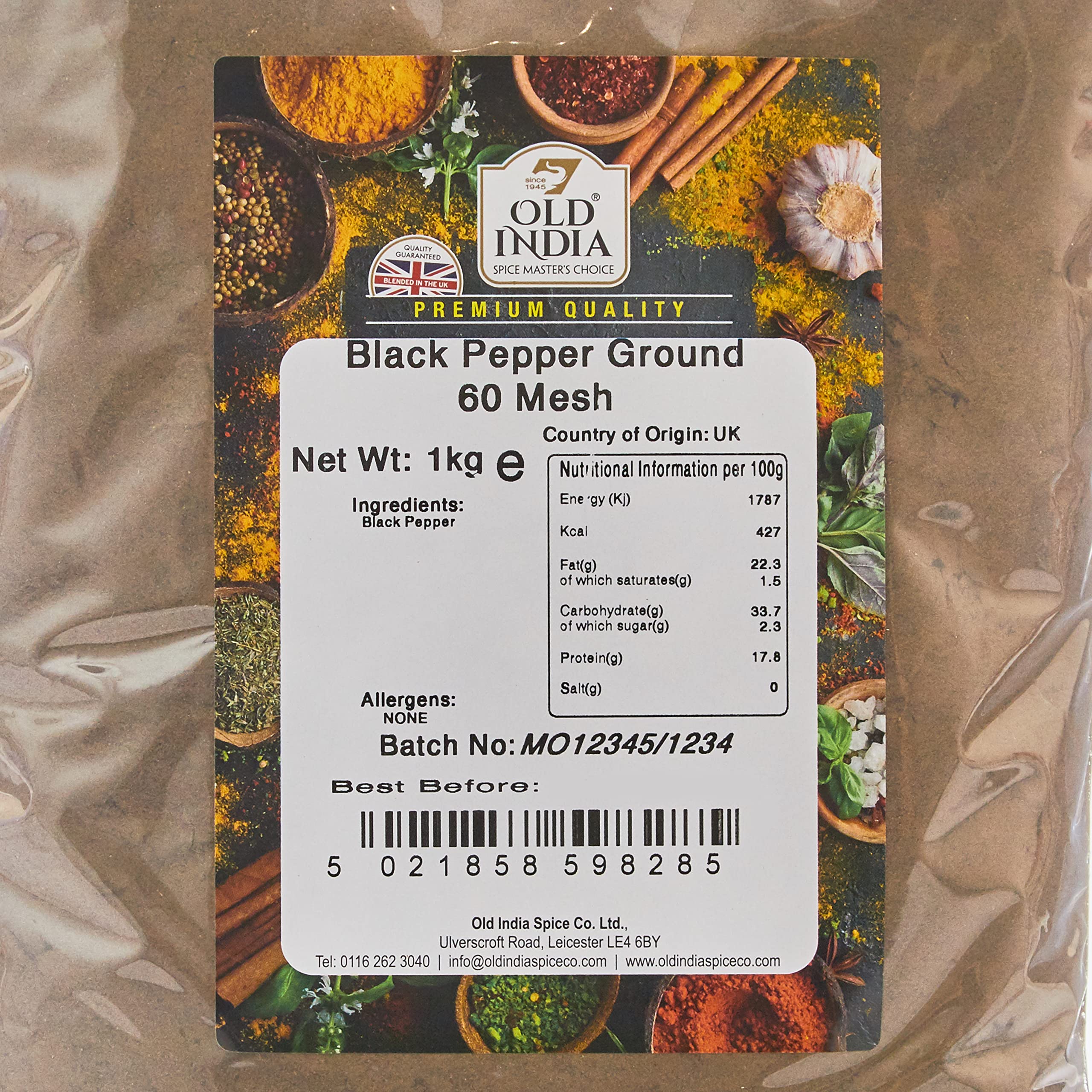 Old India Ground Black Pepper - 60 Mesh, 1kg | 100% Natural & Additive Free 2