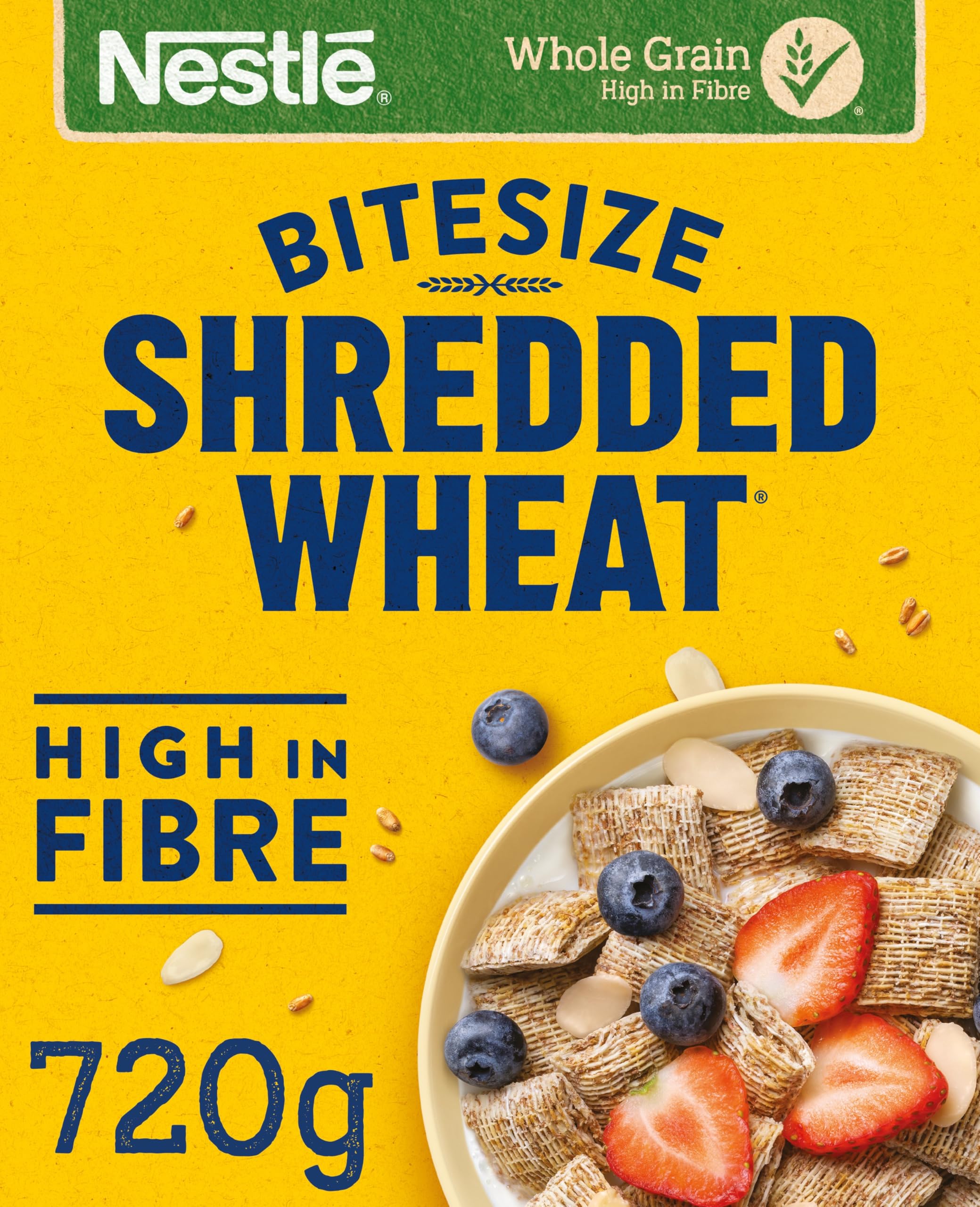 Nestlé Shredded Wheat Bitesize Cereal - 100% Whole Grain Wheat | High Fibre | 720g 1