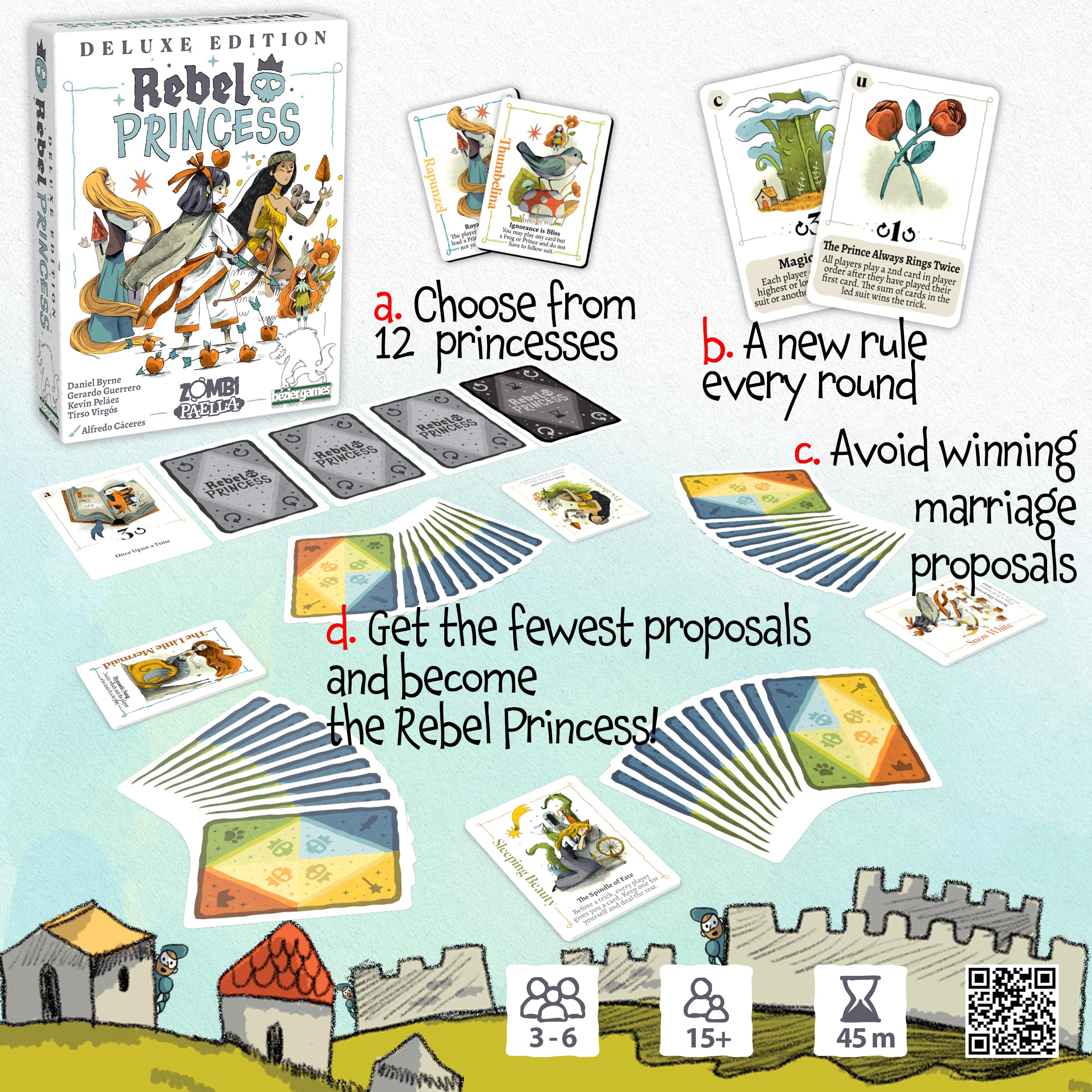 Bezier Games Rebel Princess Deluxe Edition Card Game