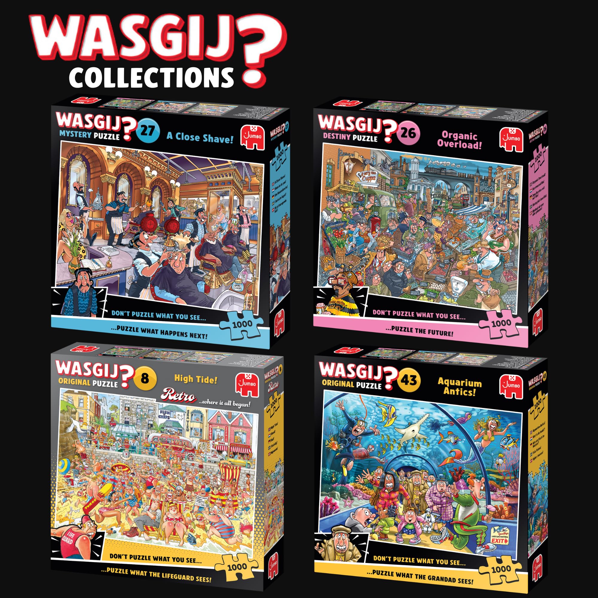 Jumbo Wasgij Mystery 27, A Close Shave - 1000 Piece Jigsaw Puzzle for Adults | Multicolor 8