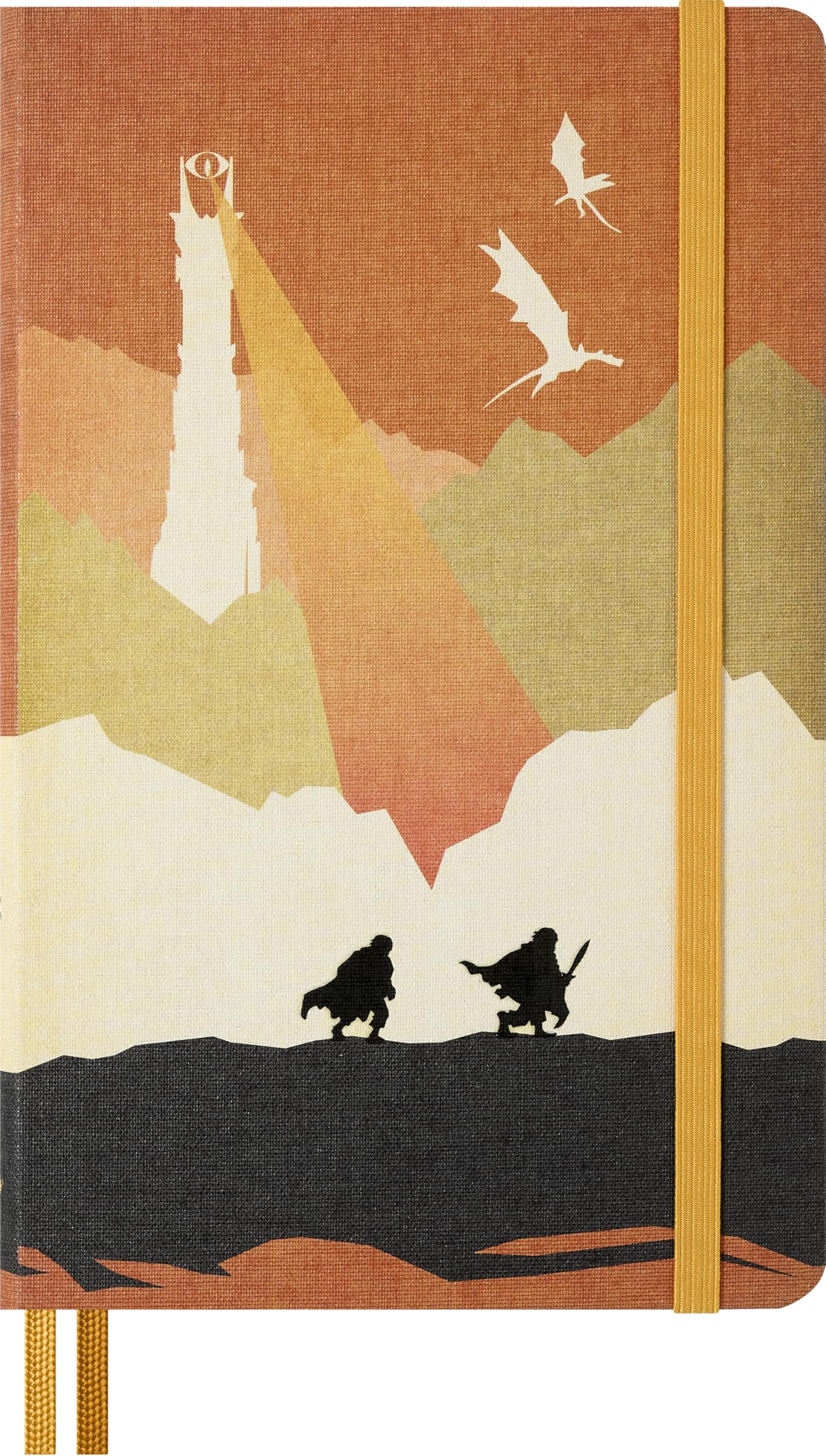 Moleskine The Lord of the Rings Frodo and Sam Large Lined Notebook | Hardback Cotton Canvas Cover | 13 x 21 cm 1