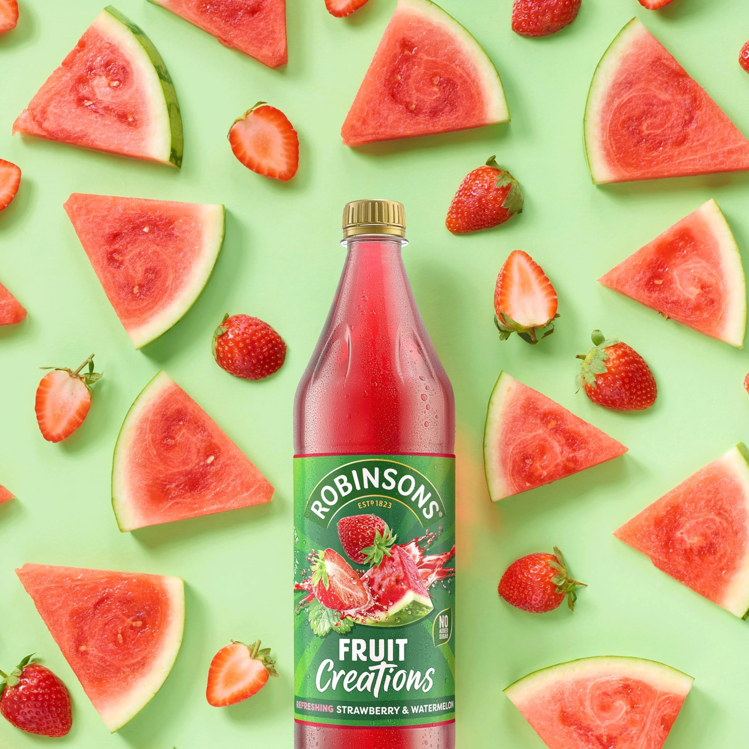 Robinsons Fruit Creations Strawberry & Watermelon Squash Concentrate | 1L Bottle | Makes 20 Servings 2