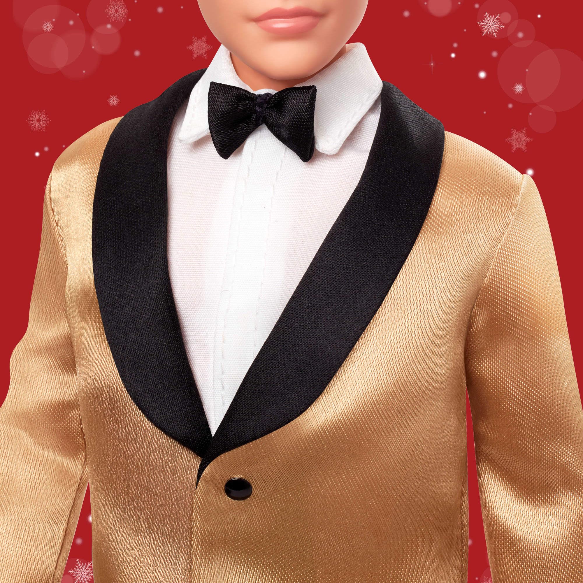Barbie Signature 2025 Holiday Blonde Ken Collectible Fashion Doll - Golden Satin Suit & Platinum Hair 9