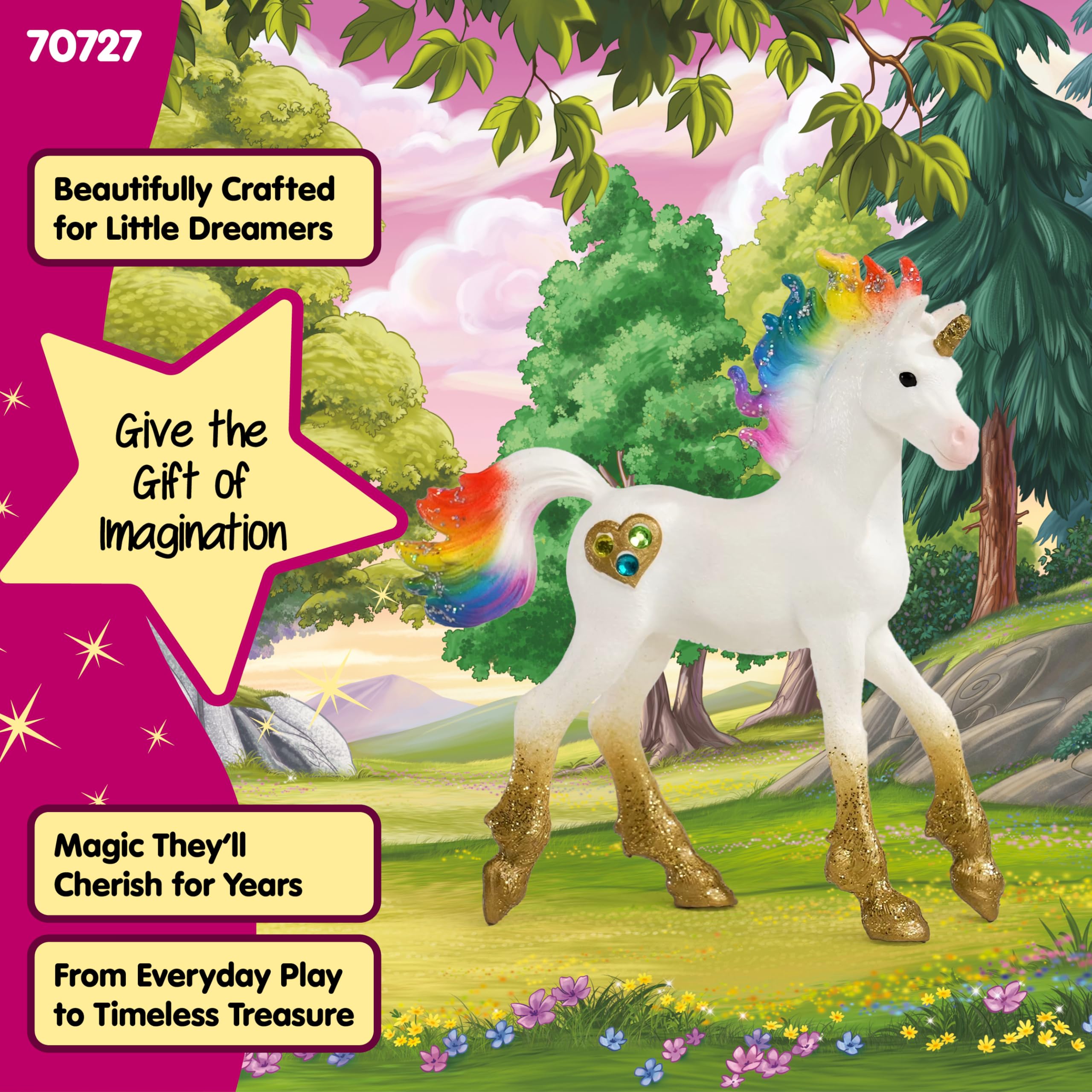 Schleich bayala Rainbow Love Unicorn Foal Figurine 70727 | Plastic | Ages 3+ | New 2022 6