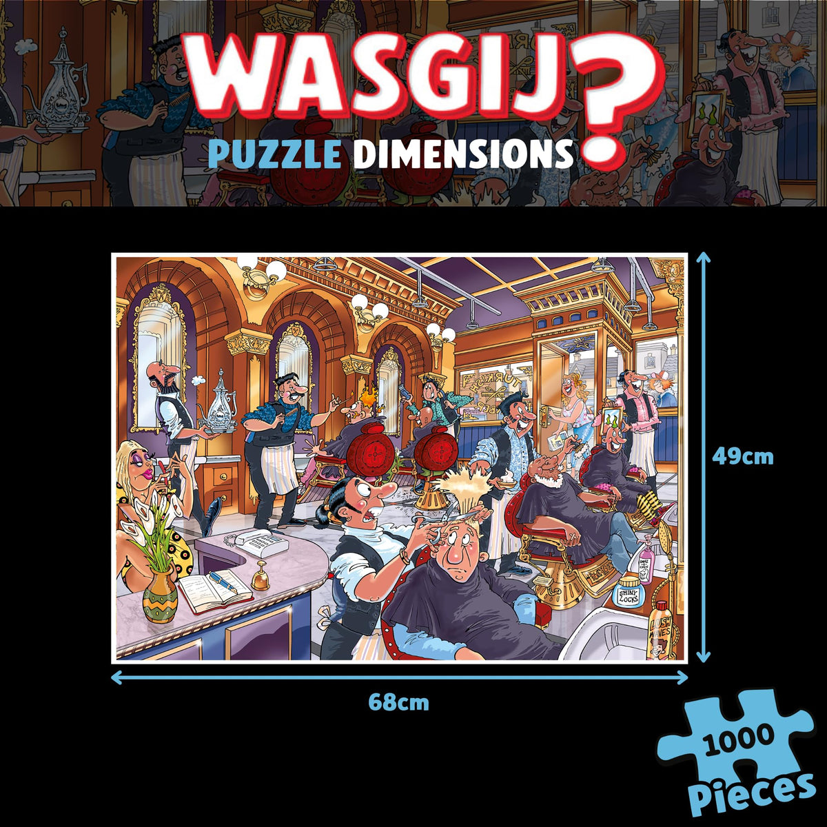 Wasgij Mystery 27, A Close Shave - 1000 Piece Jigsaw Puzzle for Adults | Challenging | Recycled Cardboard