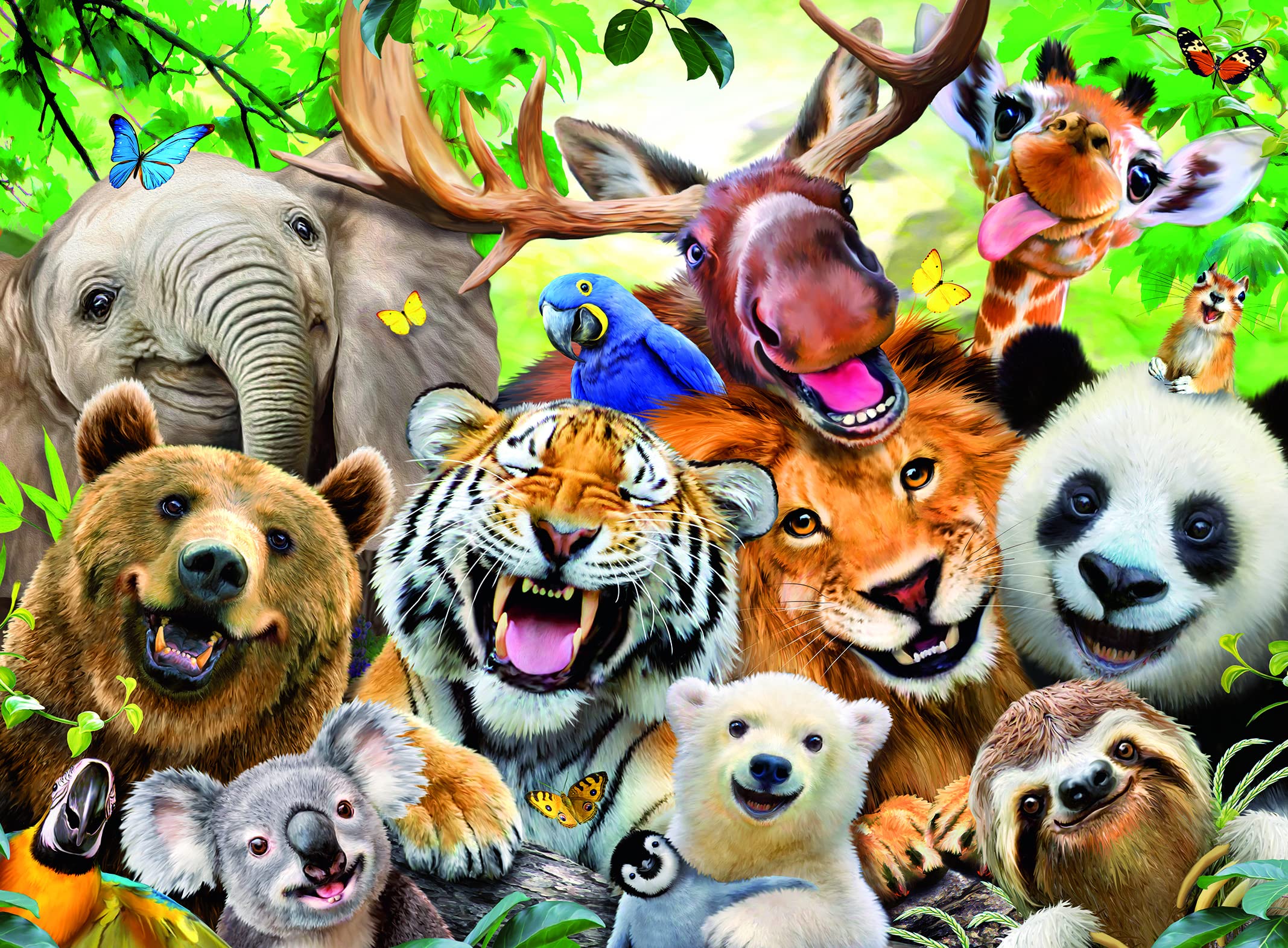 Ravensburger Exotic Animals Selfie Jigsaw Puzzle - 300 XXL Pieces | Ages 9+ | 49x36 cm