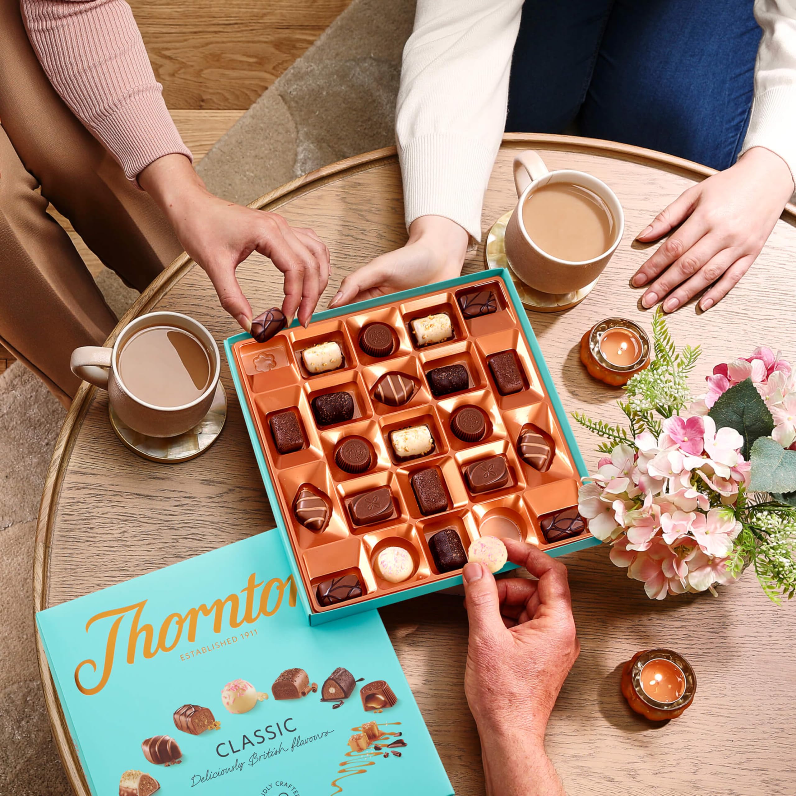 Thorntons Classic Chocolate Gift Box - Assorted Milk, White & Dark Chocolates | 449g 5