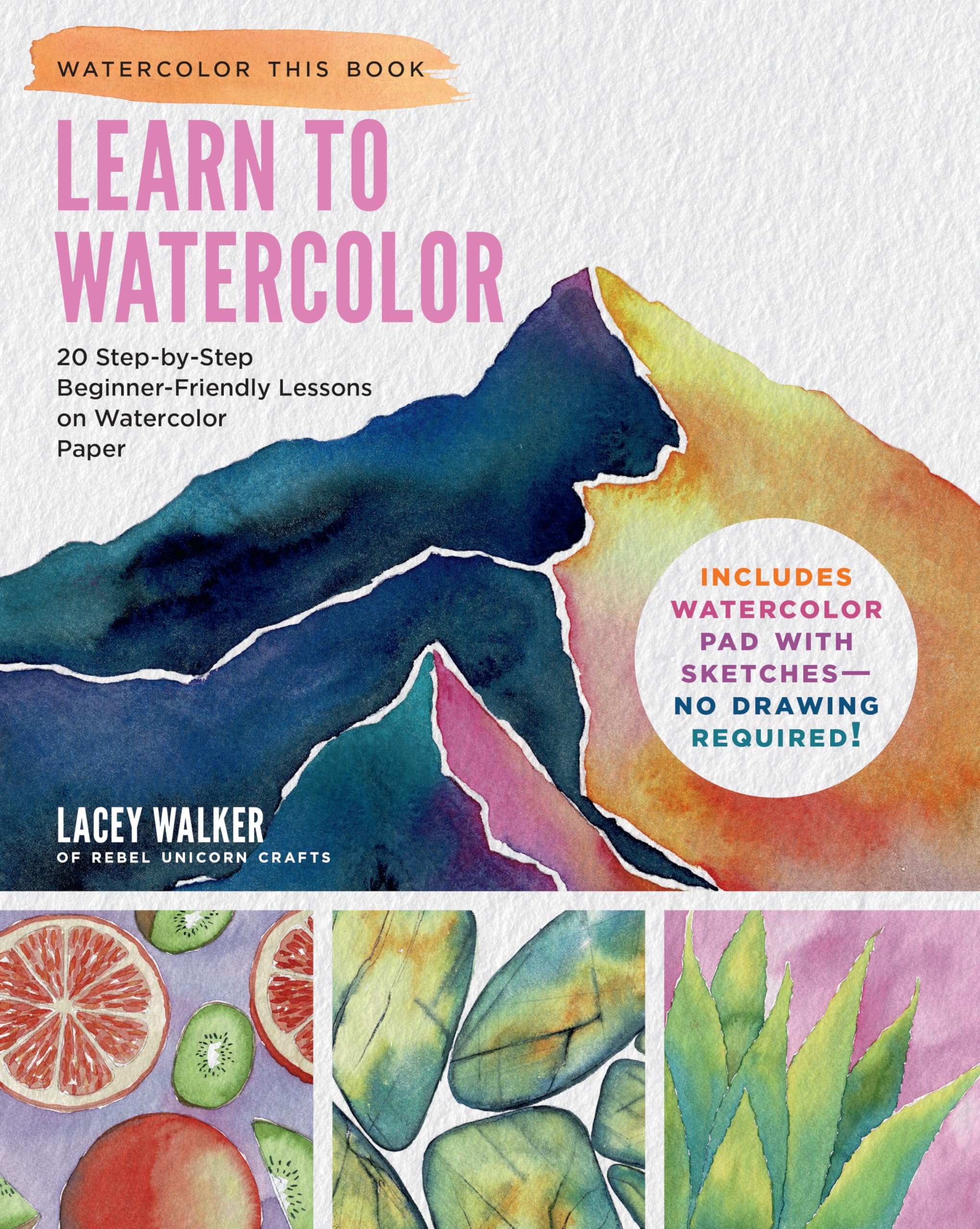 Walter Foster Publishing Learn to Watercolor - 20 Step-by-Step Beginner Lessons | Paperback