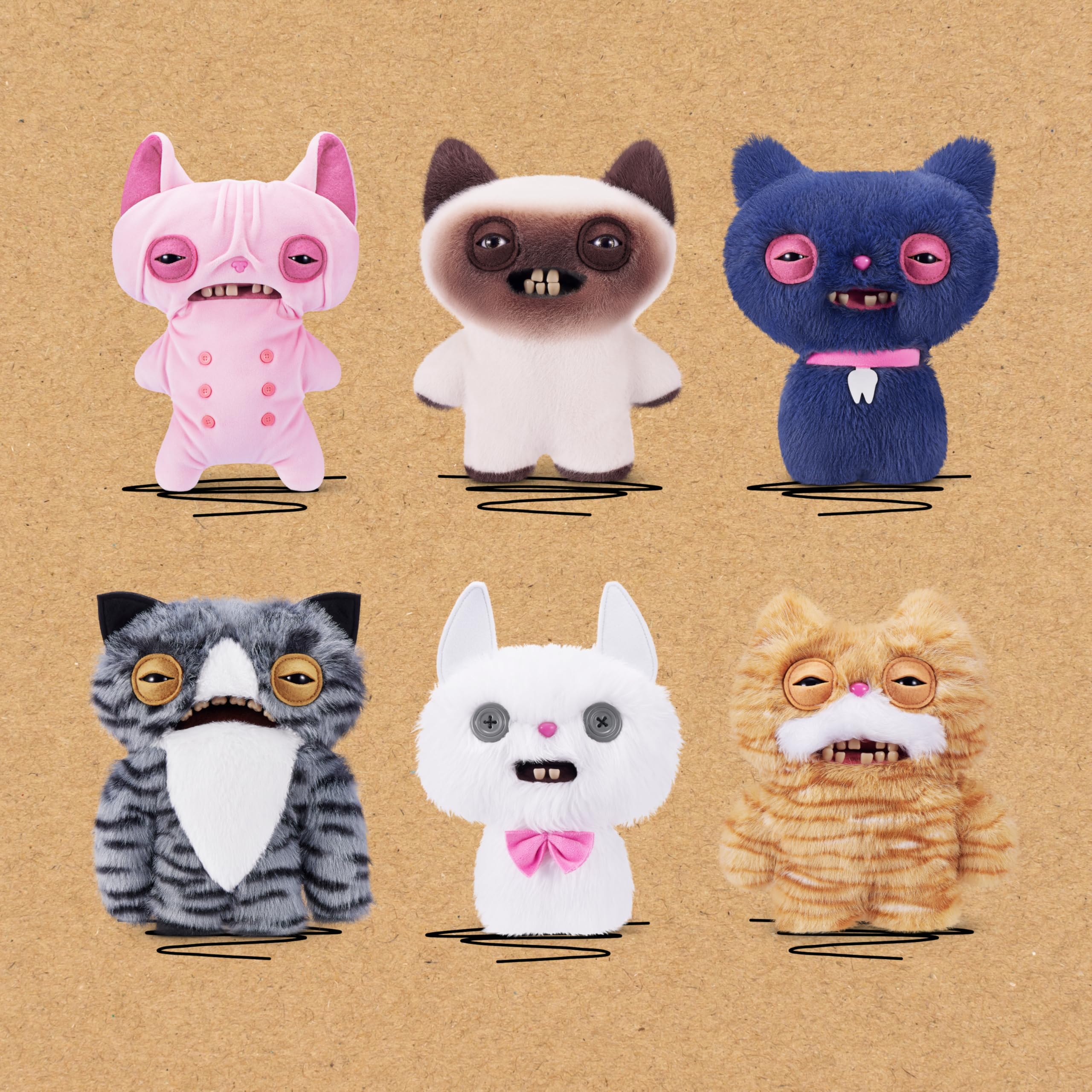 Fuggler Alley Cats 9-Inch Plush Toy (Cheezee) Grey by ZURU - Unisex Children 4+ Years 4