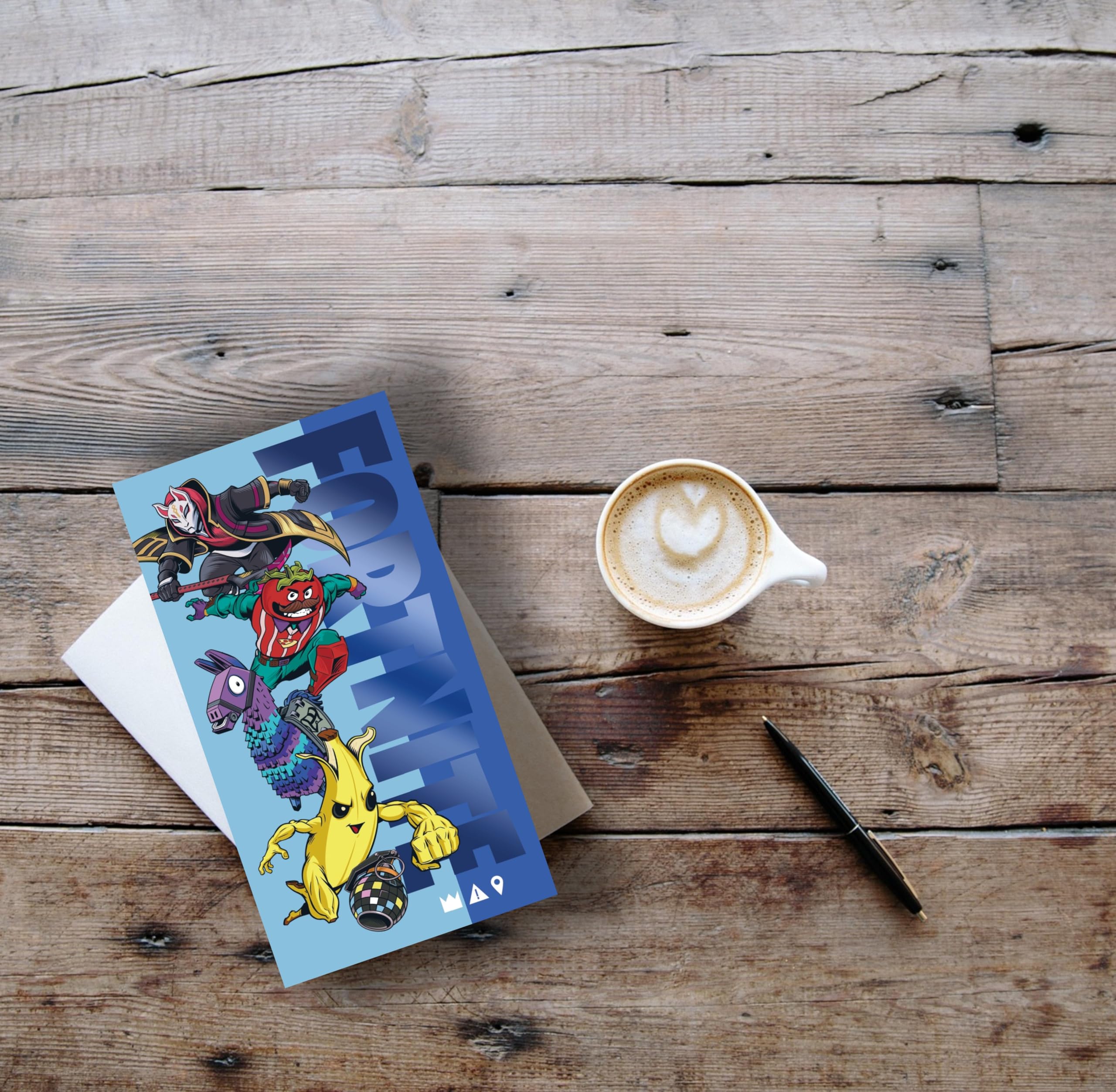 Danilo Promotions LTD Fortnite Birthday Card - Standard Size 22.86cm x 12.7cm | 50% Recycled Content 3