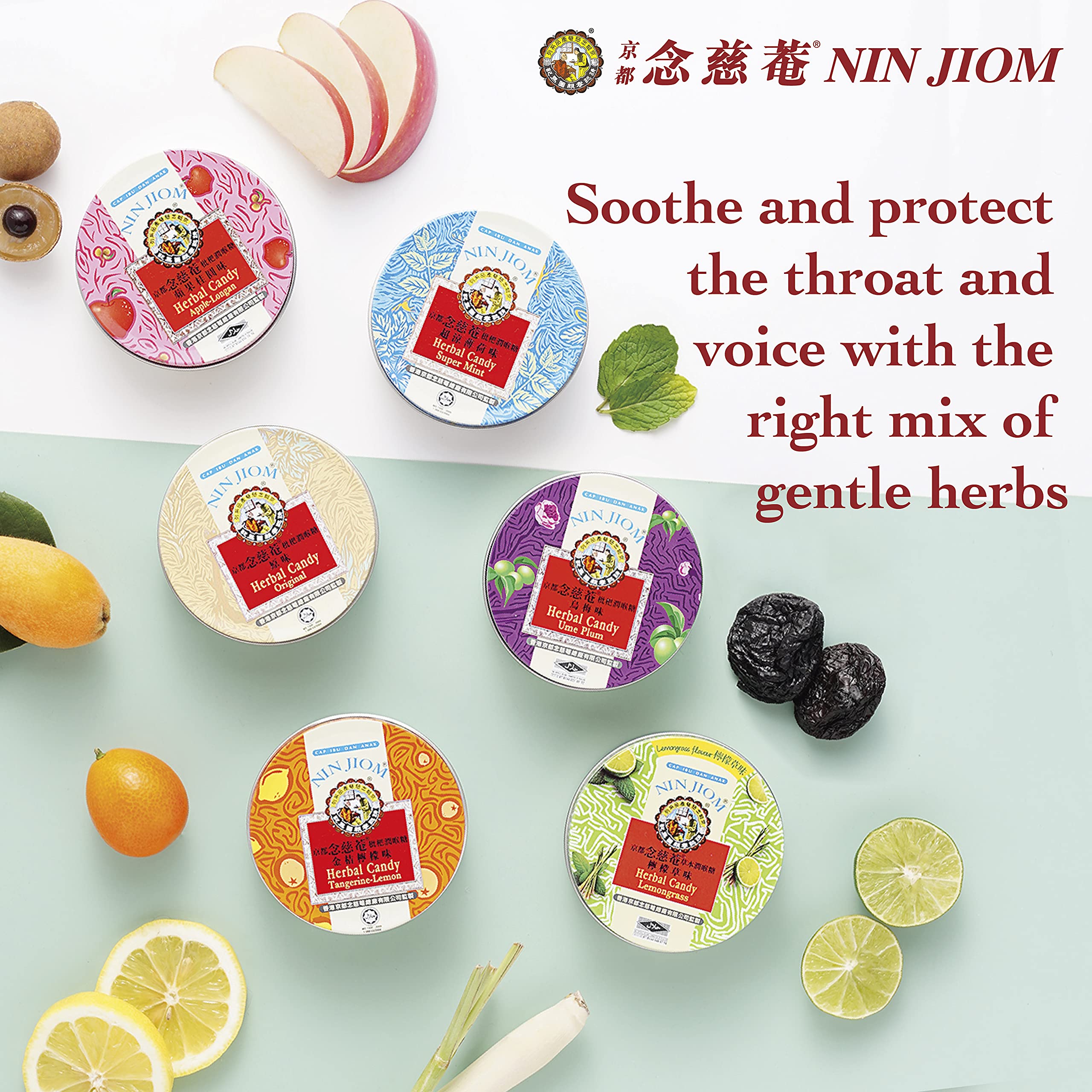 Nin Jiom Original Herbal Candy - Soothes Throat, Refreshes Breath | 60g 2