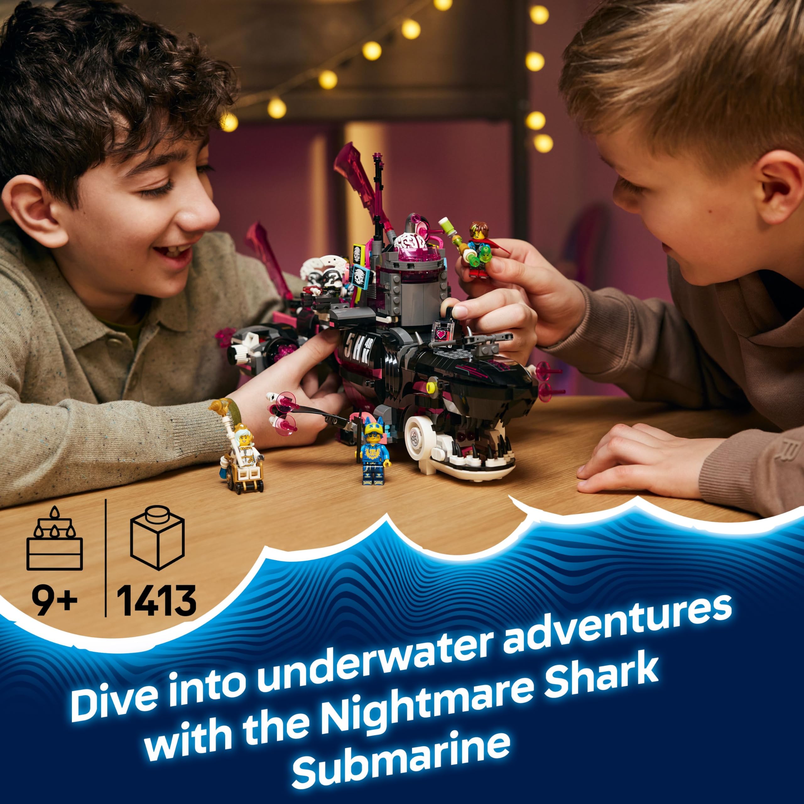 LEGO DREAMZzz Nightmare Shark Submarine Toy 71500 - 2in1 Modular Set for Ages 9+