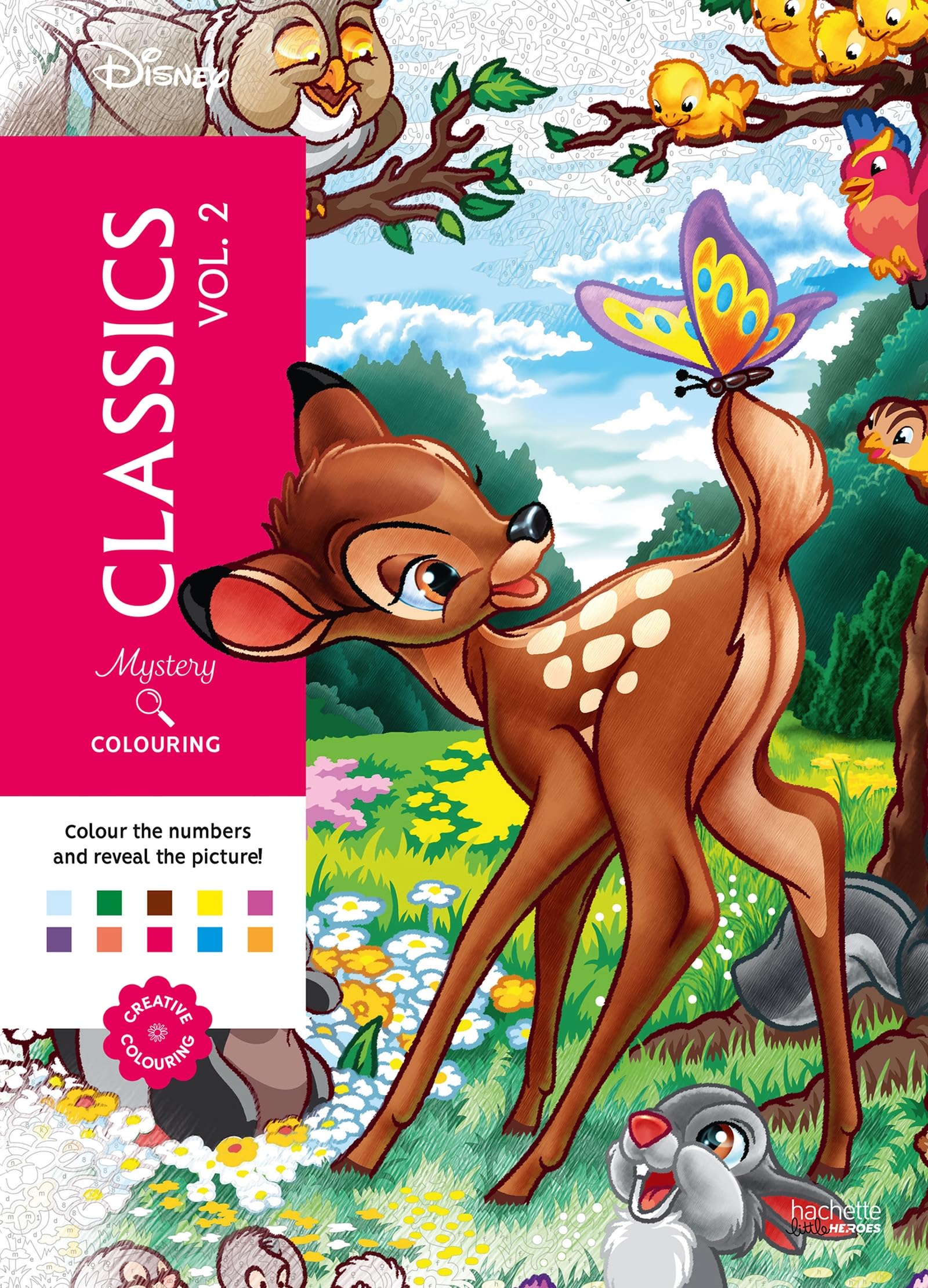 HACHETTE HEROES Mystery Colouring - Classics Vol 2: Colour the numbers and reveal the picture | 128 pages | English, French