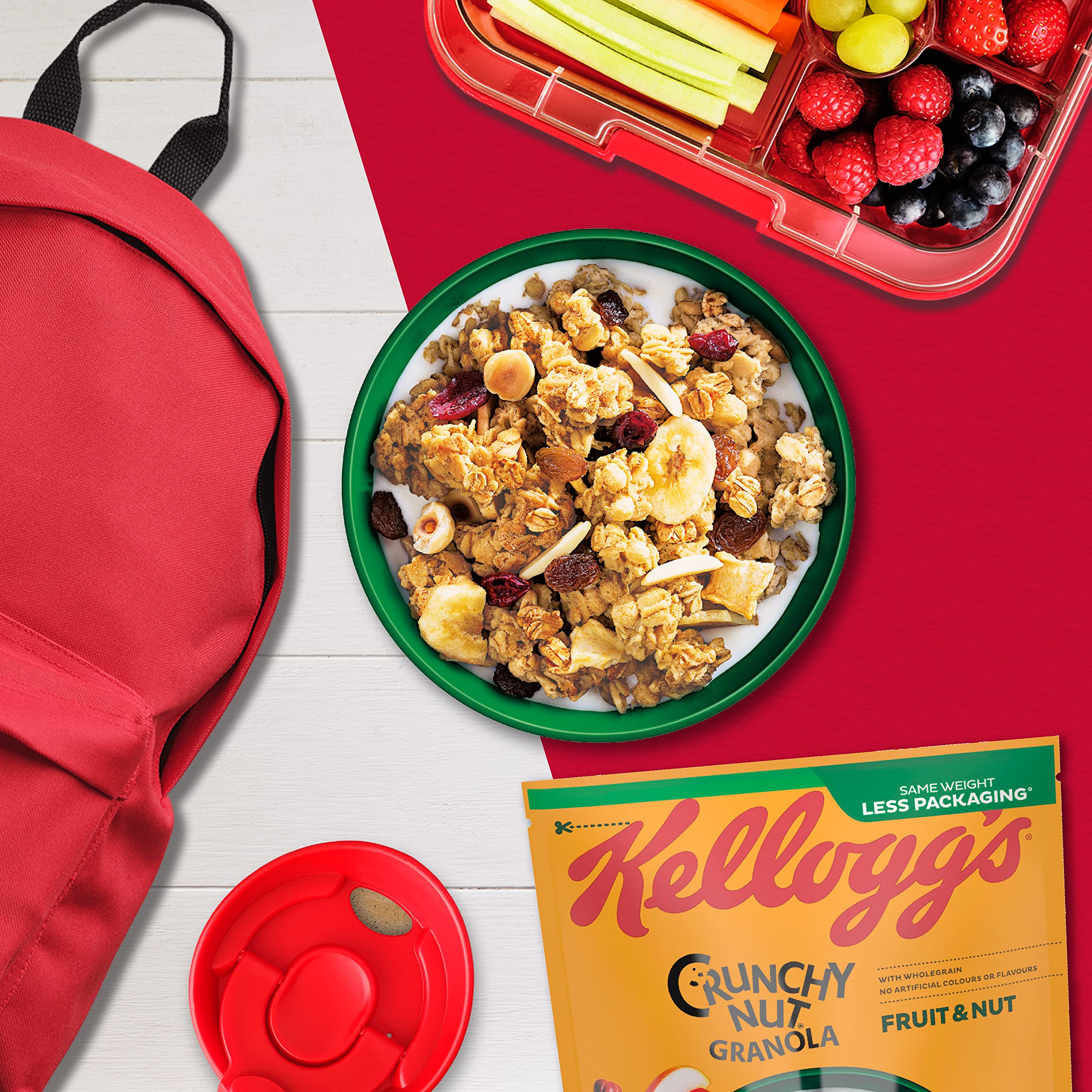 Kellogg's Crunchy Nut Fruit & Nut Granola Bag, 380g 4