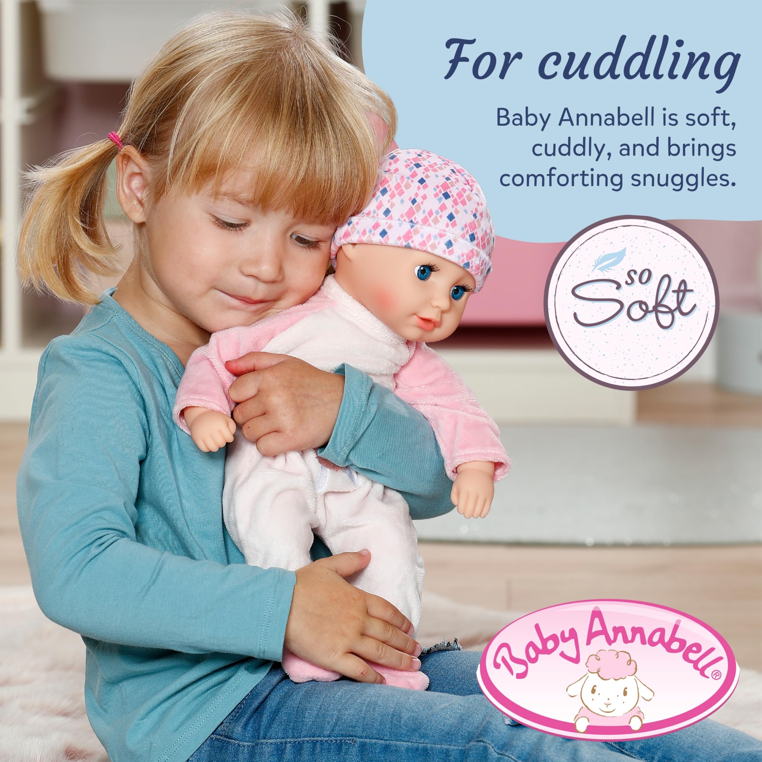 Baby Annabell Anna Rose - 36 cm Soft Baby Doll for Toddlers with Pink Romper & Sleeping Eyes 8