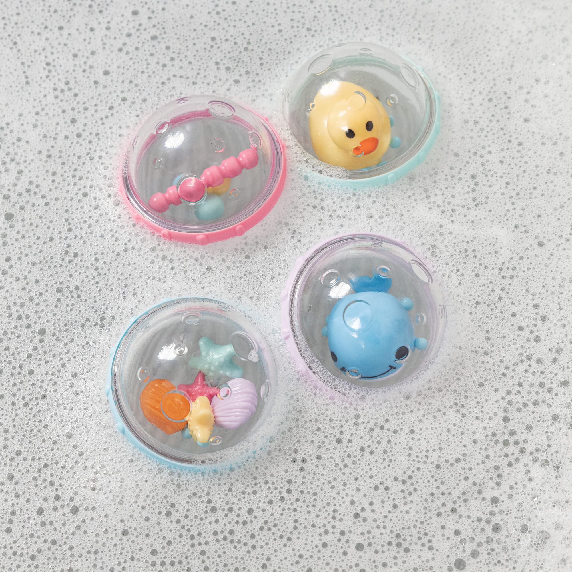 Munchkin Float and Play Bubbles Bath Toy - 4 Pack, Multicolor, Ages 4+ Months