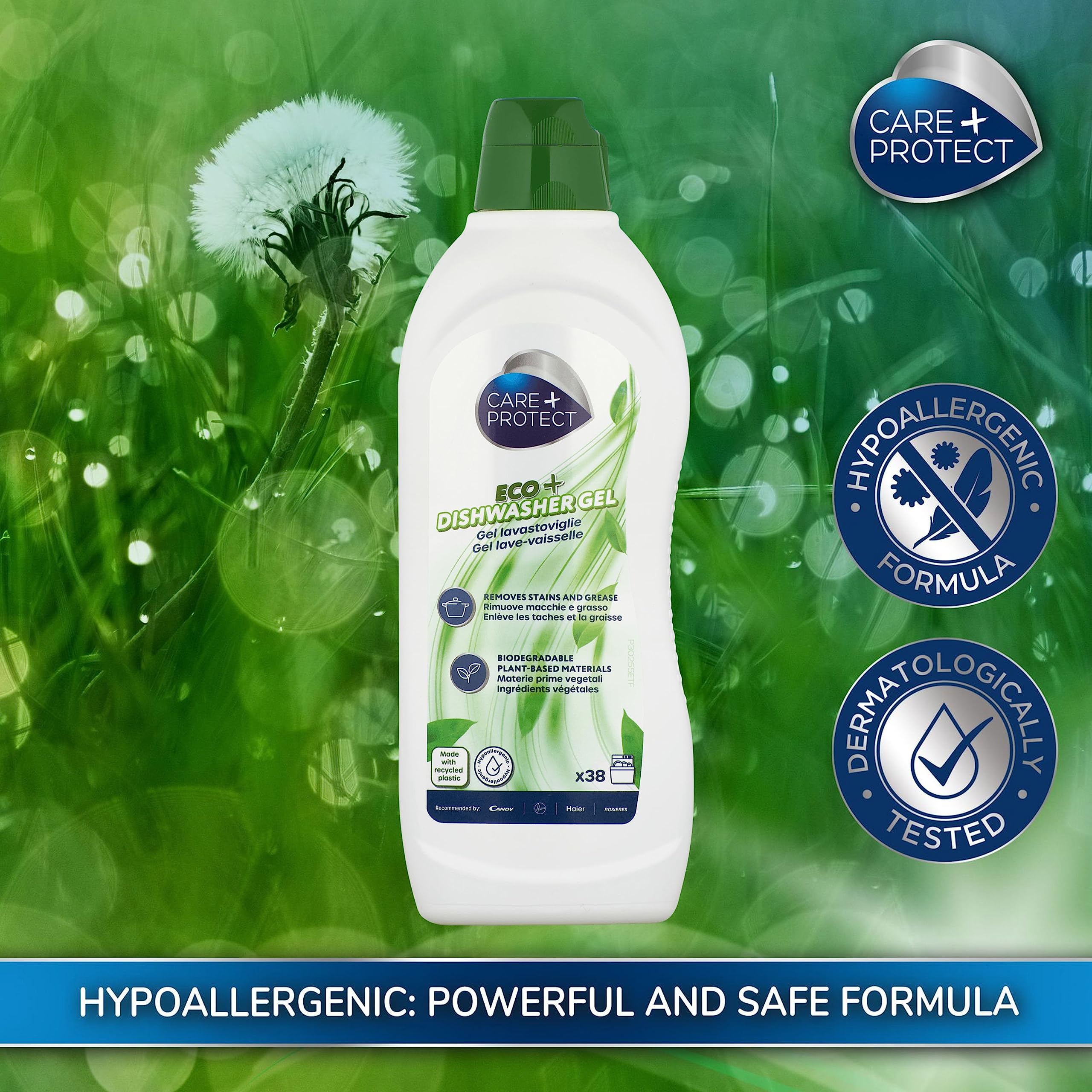 CARE + PROTECT ECO+ Dishwasher Gel - Plant-Based, Hypoallergenic Formula | 650 ml 2