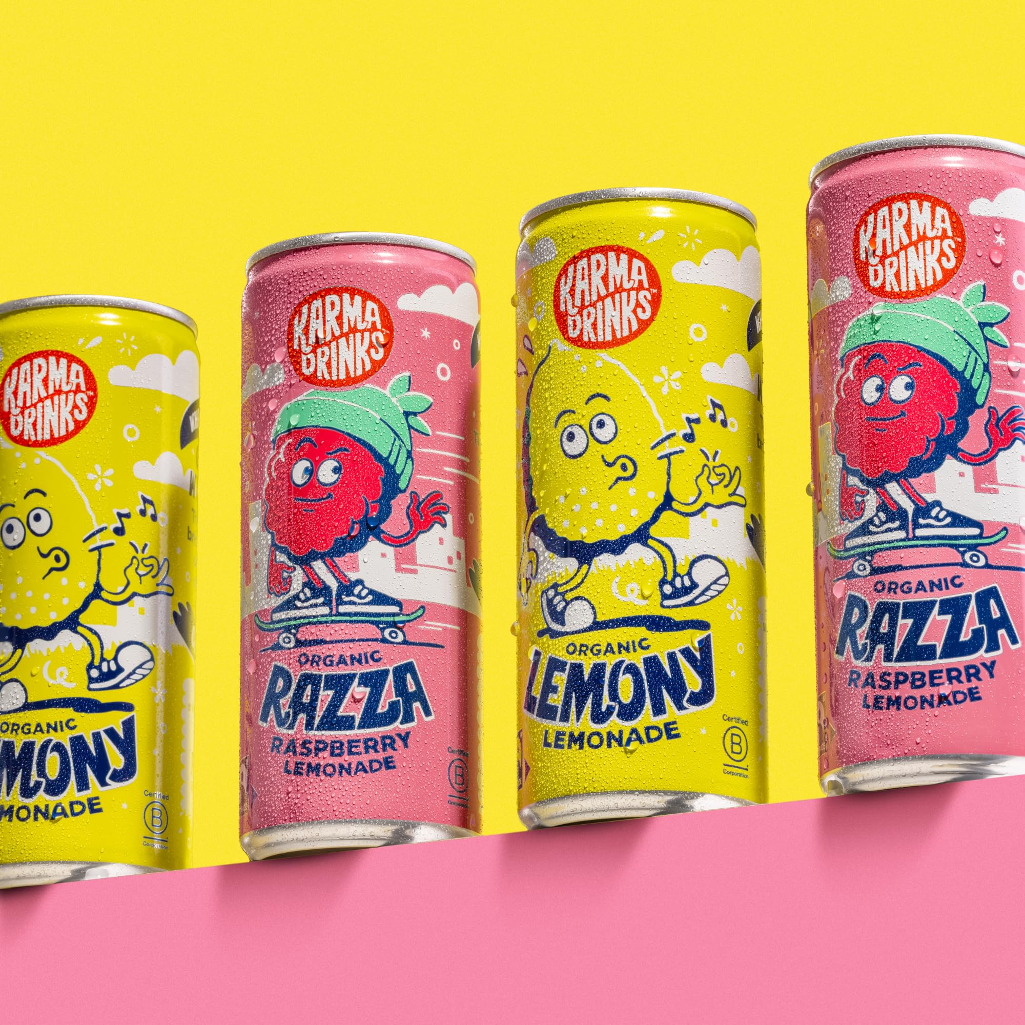 Karma Drinks Lemony Lemonade - Natural Fizzy Soft Drink (4 x 250ml Cans) 6