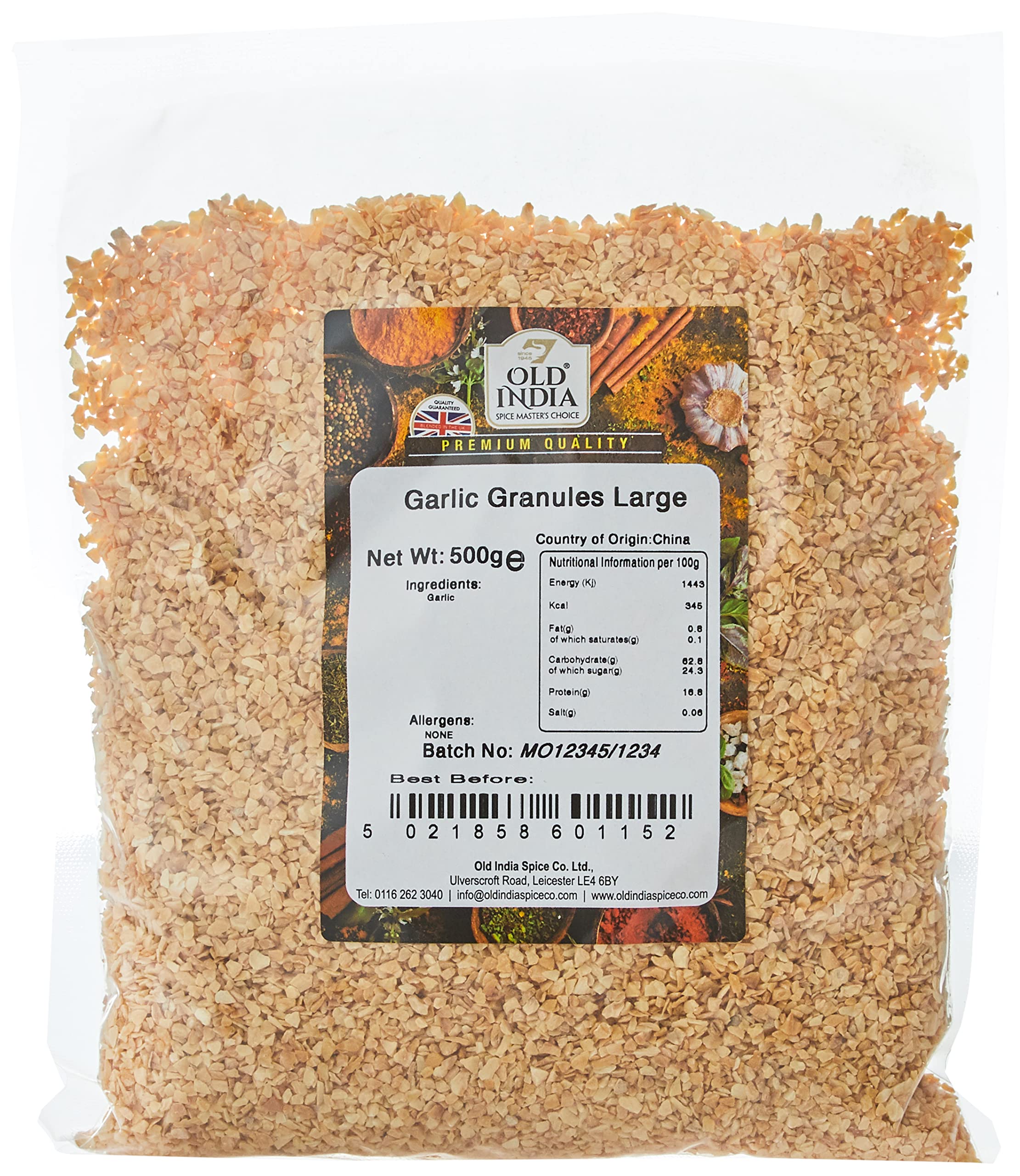 Old India Garlic Granules - 100% Natural Seasoning | 500g Large Pack