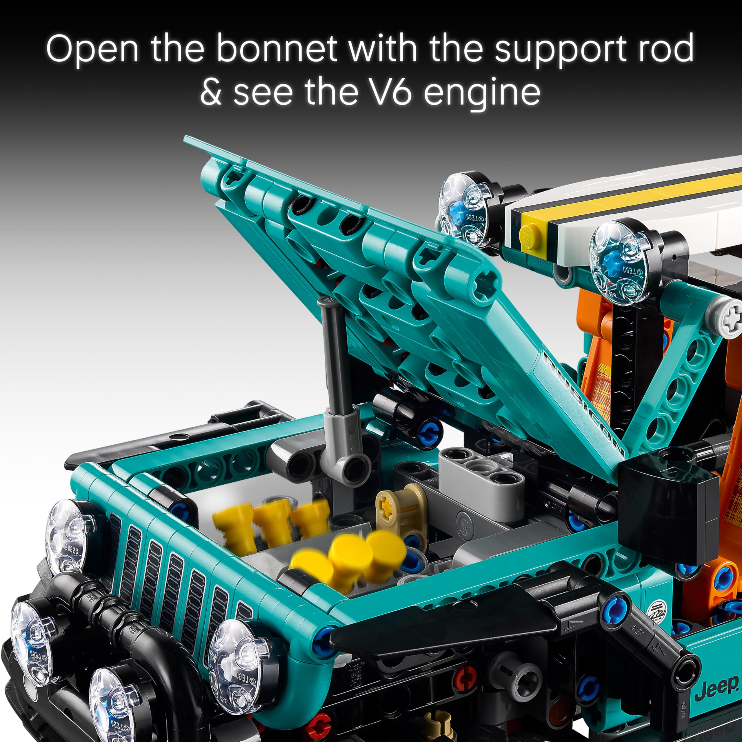 LEGO Technic Jeep Wrangler Rubicon SUV Car Toy Model Kit 42227 for Ages 10+ 4