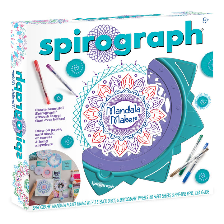 Mandala Spirograph Set - Create Artistic Designs with 15-Piece Kit for Ages 8+