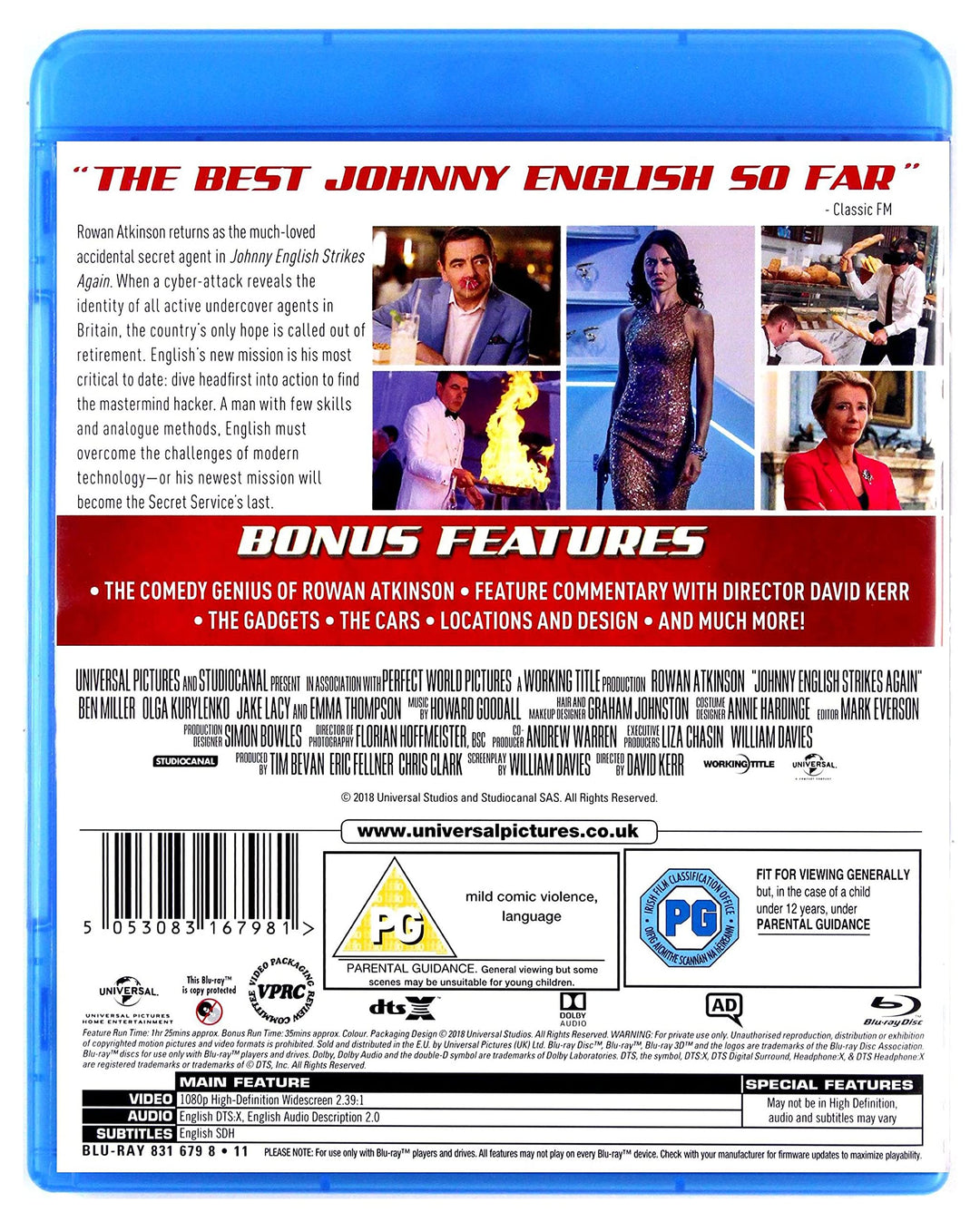 Johnny English Strikes Again (2018) - Comedy [Blu-ray]