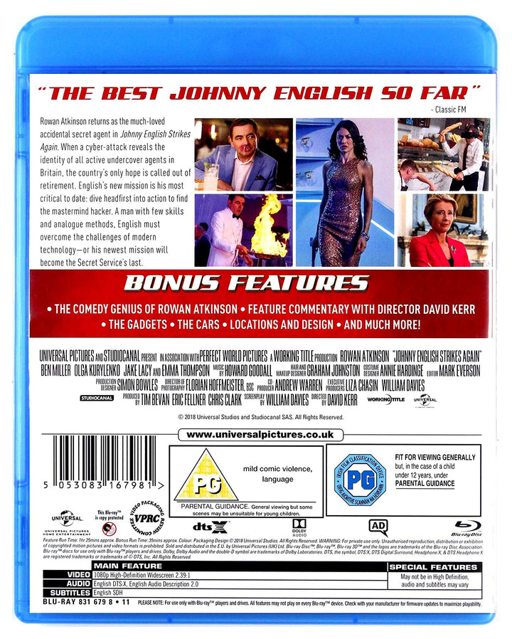 Johnny English Strikes Again (2018) - Comedy [Blu-ray]