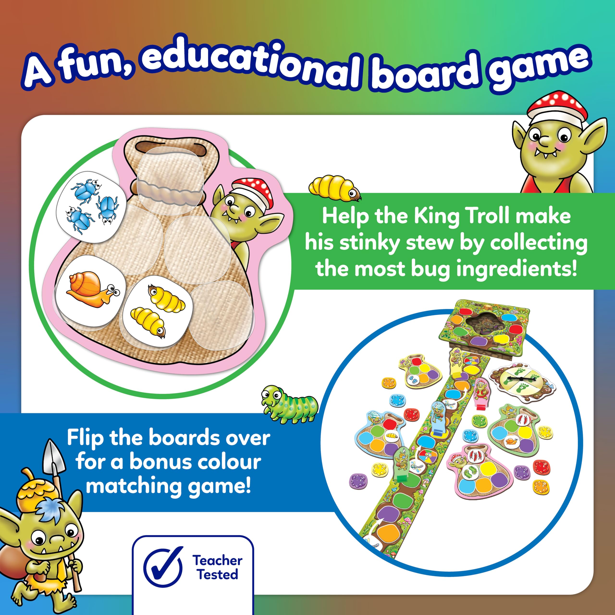 Orchard Toys Troll in a Hole Family Board Game | Ages 4+ | 2 Ways to Play | Educational 6
