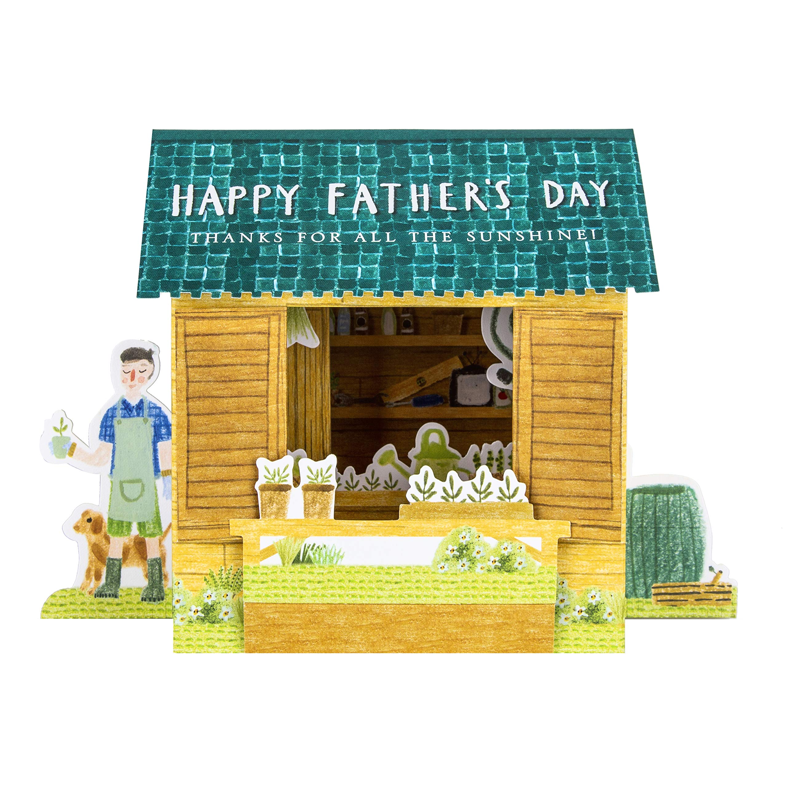 Hallmark 3D Pop Up Garden Shed Father's Day Card | FSC Certified