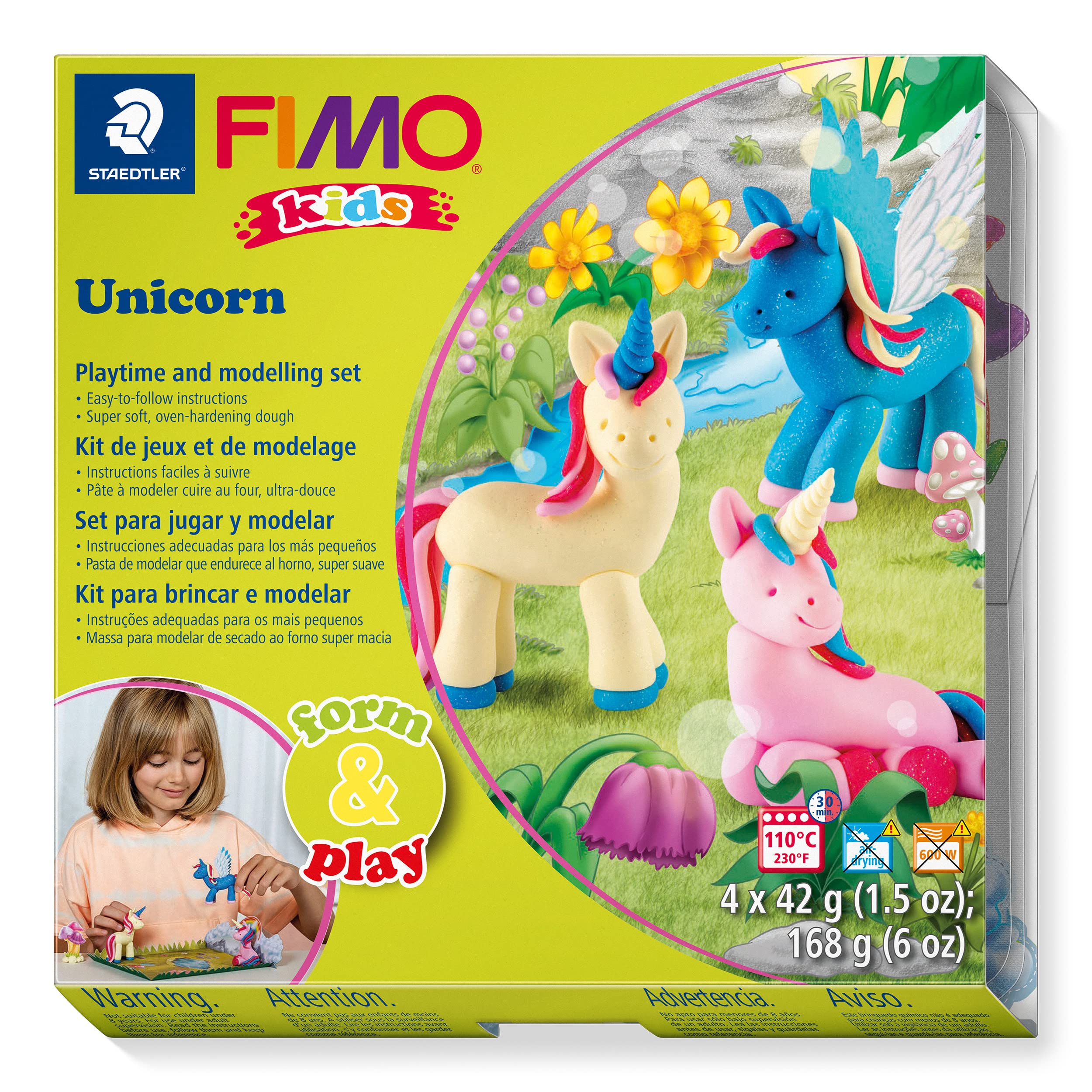 STAEDTLER FIMO Kids Unicorn Form and Play Set - Educational Arts & Crafts Toy for Children 3