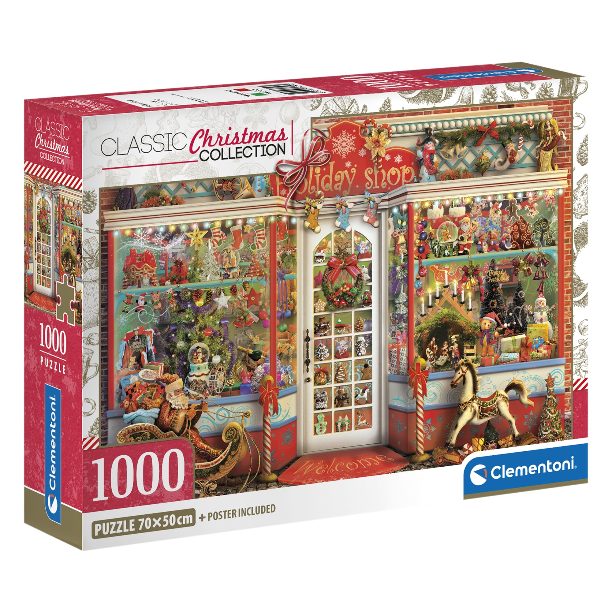 Clementoni 1000-Piece Jigsaw Puzzle - Holiday Shop, Adult Puzzle 70x50 cm