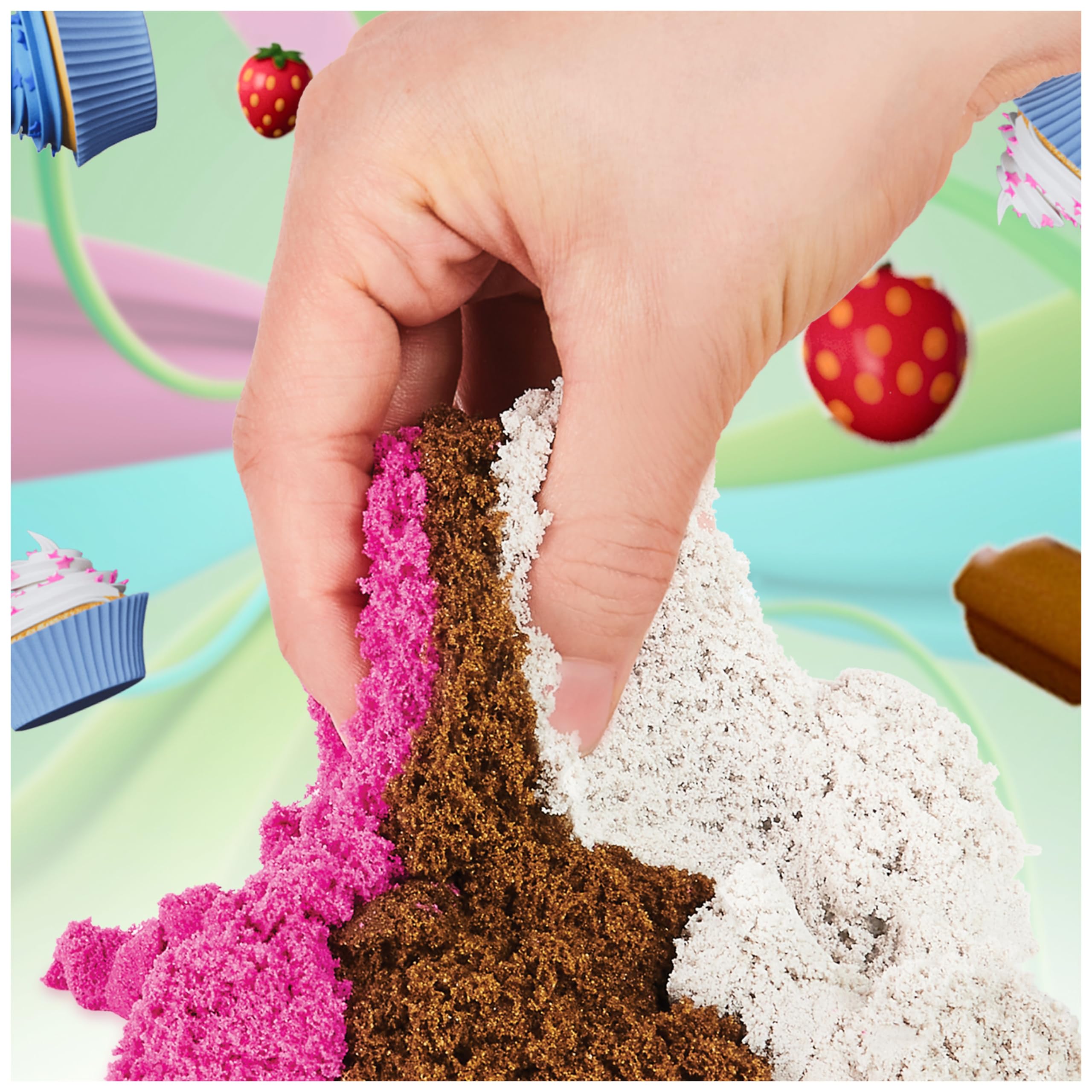 Kinetic Sand Ice Cream Treats Playset with Scented Sand and 6 Serving Tools 6