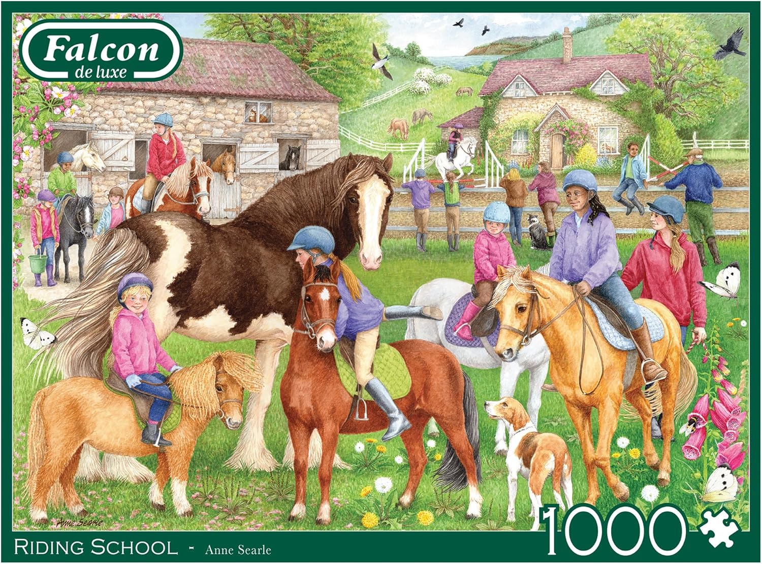 Falcon de Luxe Riding School 1000-Piece Jigsaw Puzzle by Anne Searle - Adult Puzzle