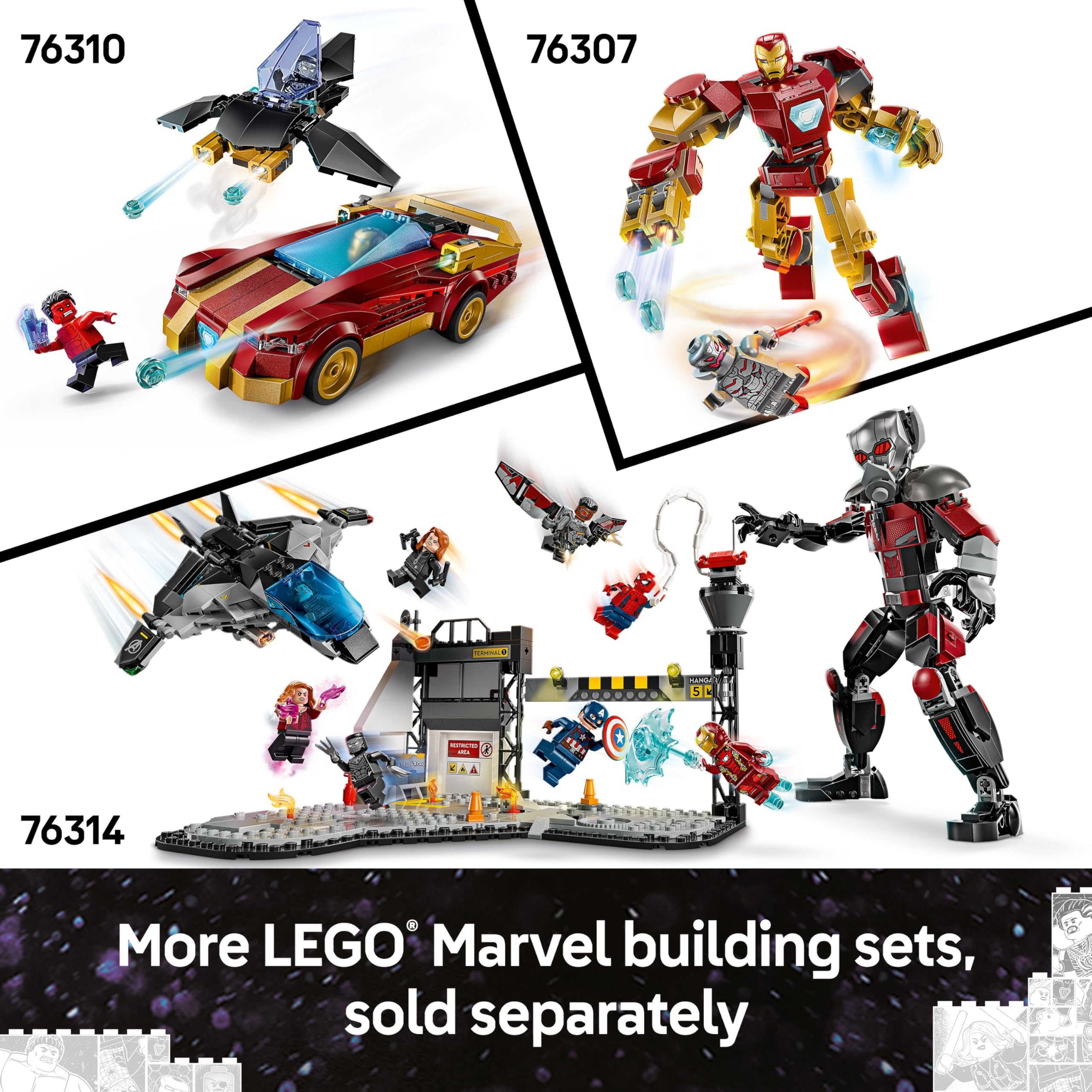 LEGO Marvel MARVEL Logo & Minifigures Building Set 76313 for Ages 12+ 7