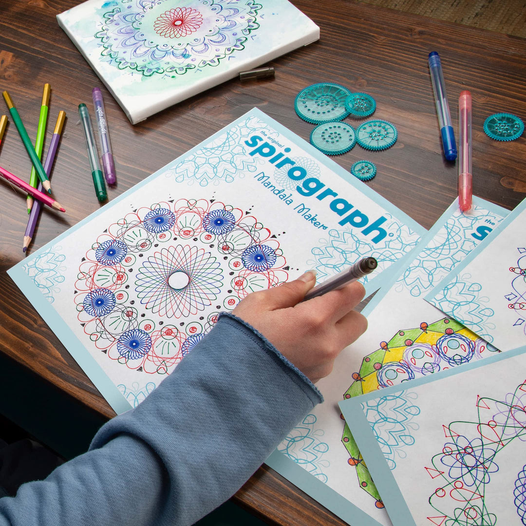 Mandala Spirograph Set - Create Artistic Designs with 15-Piece Kit for Ages 8+
