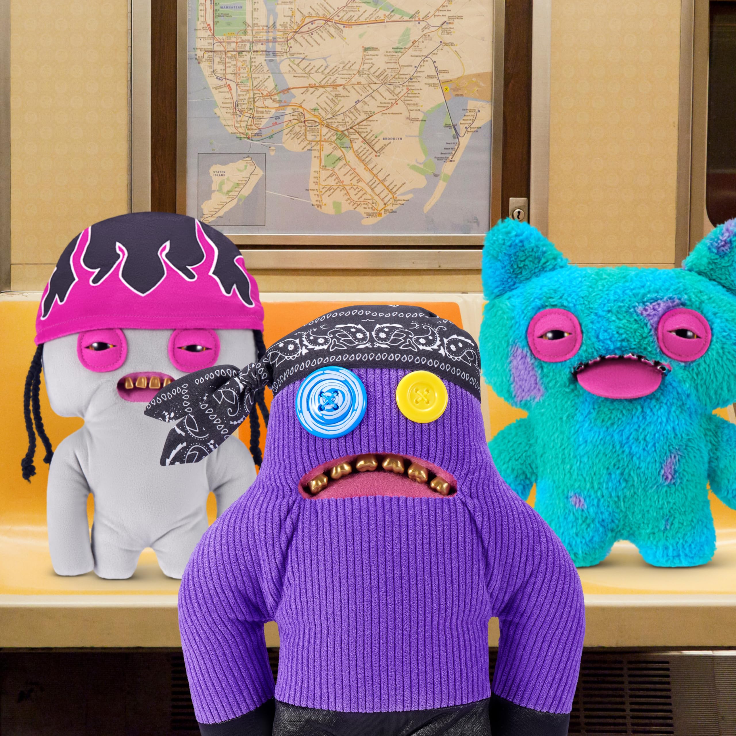 Fuggler Sasquoosh 9-Inch Plush Toy - Soft Plush, Human-like Teeth, Butt-on Hole 4